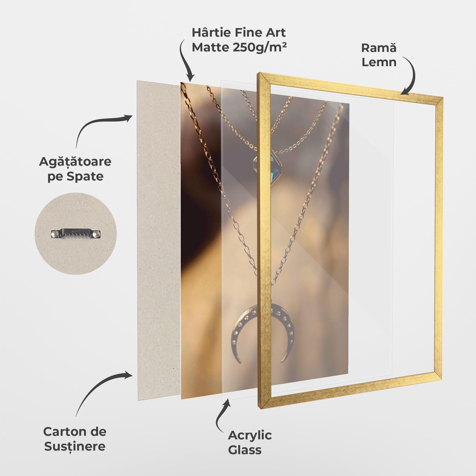 Poster Înrămat Moon Blue Necklace mockup 1