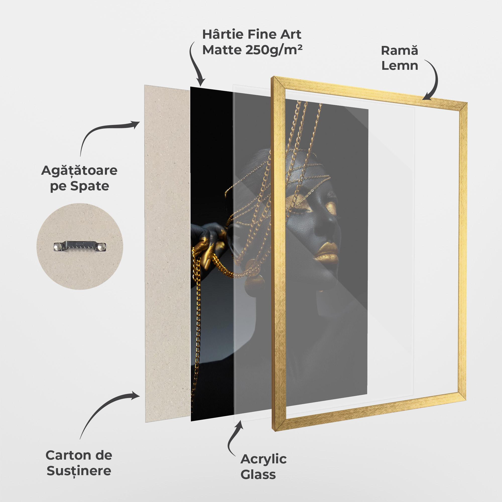 Poster Înrămat Pretty Gold Chain mockup 1
