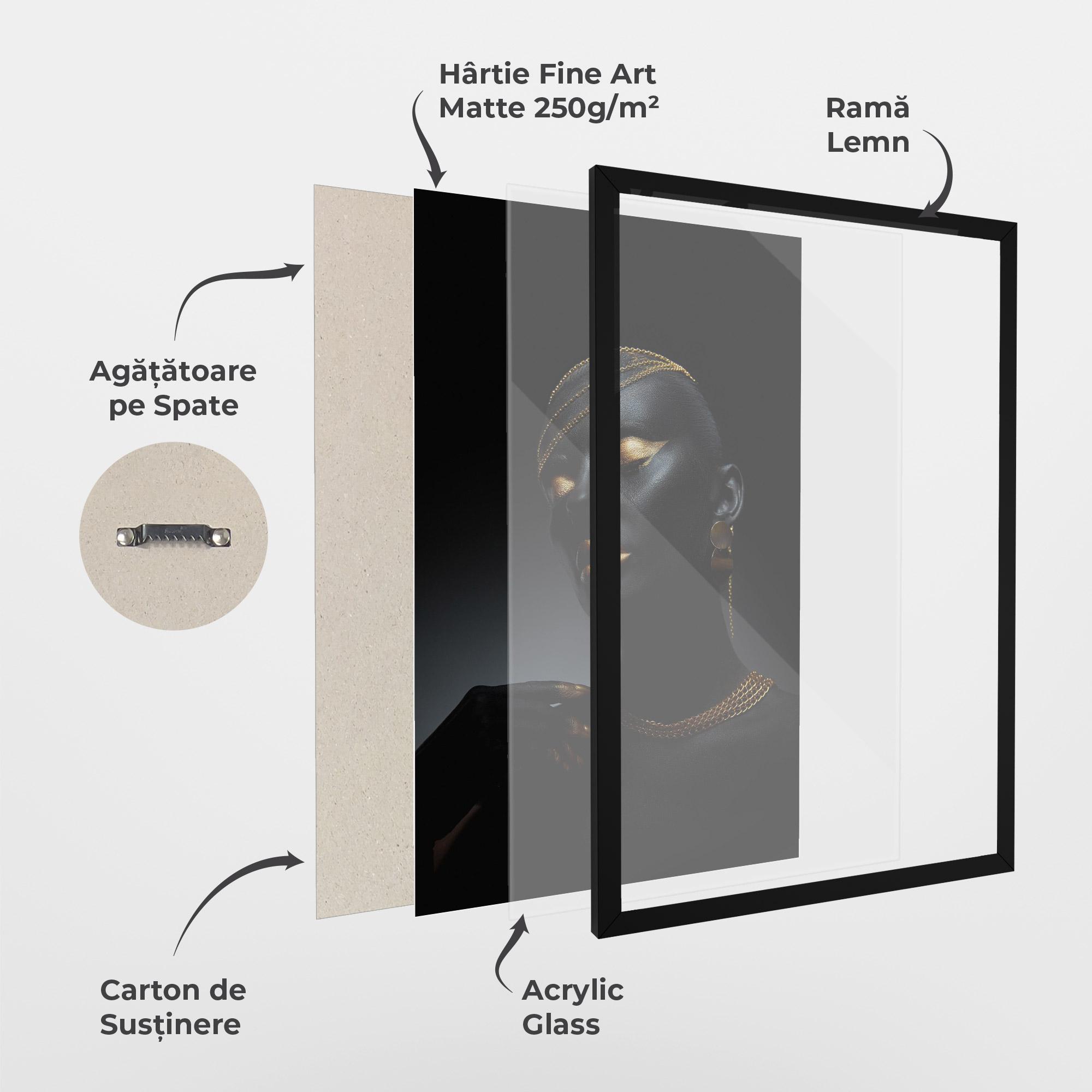 Poster Înrămat Beauty Gold mockup 1