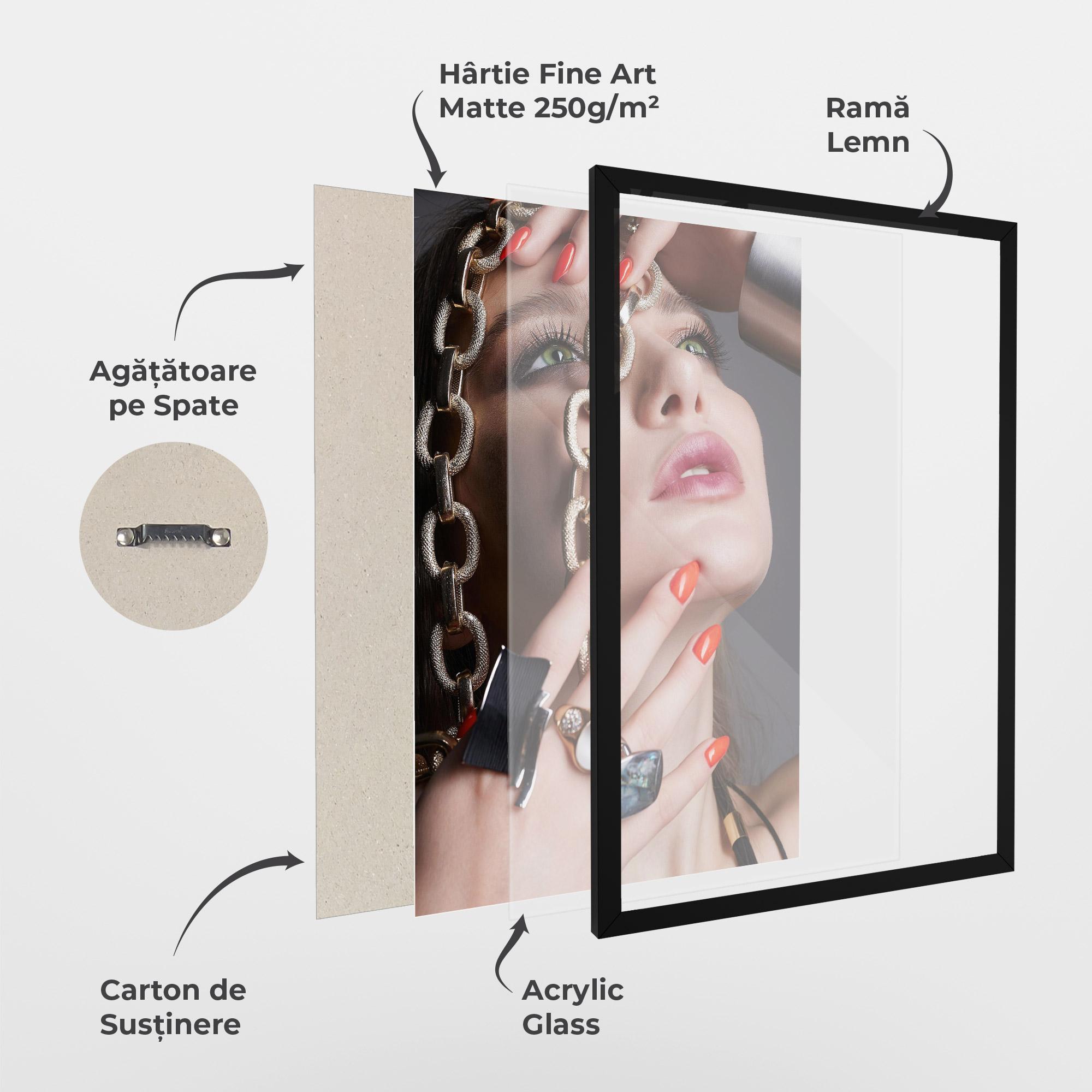 Poster Înrămat Big Chain Woman mockup 1