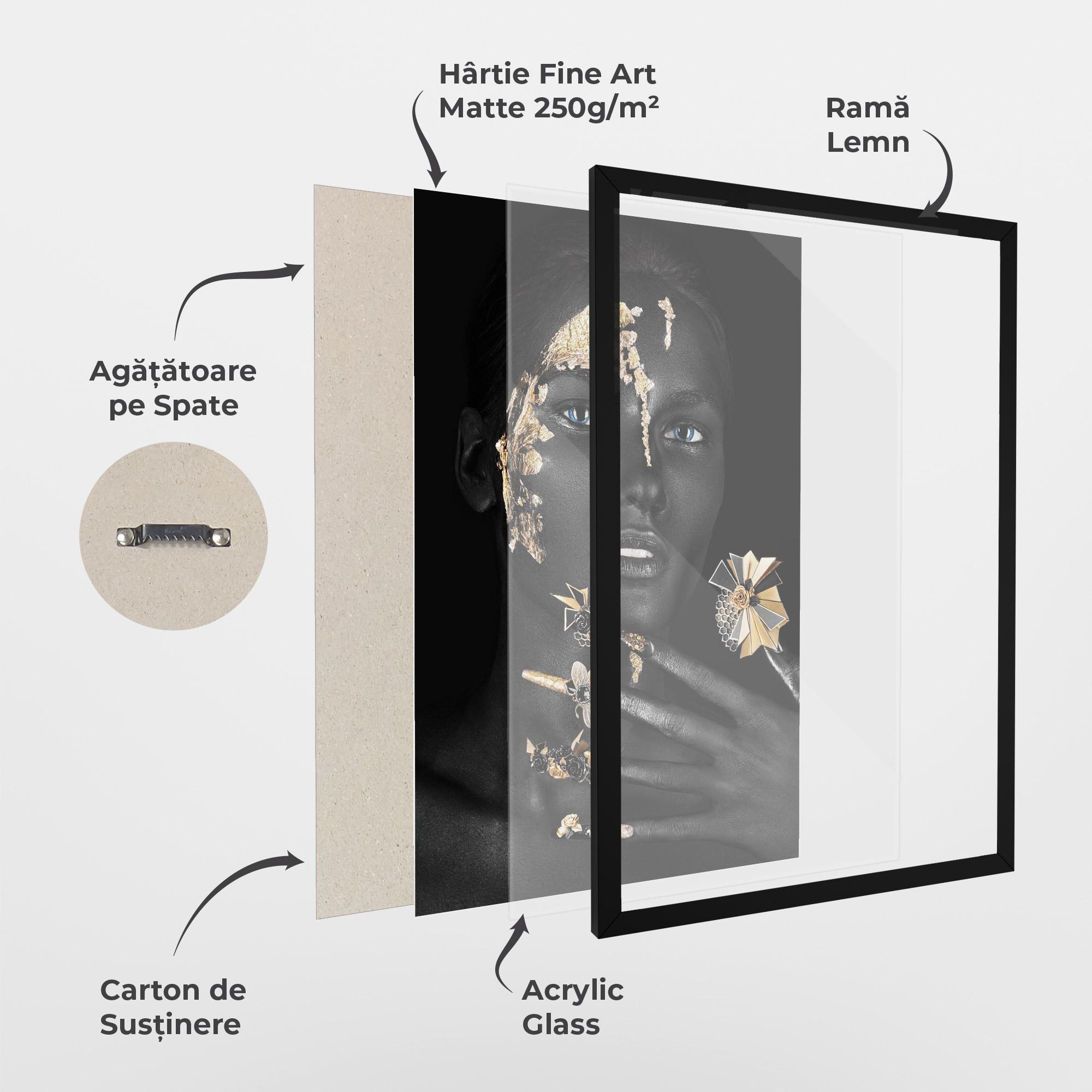 Poster Înrămat Black Art Makeup mockup 1