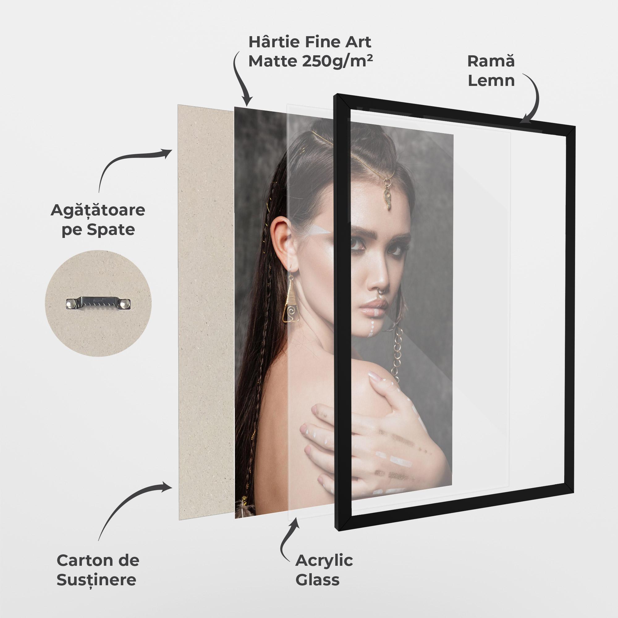 Poster Înrămat Gold Triangle Earring mockup 1