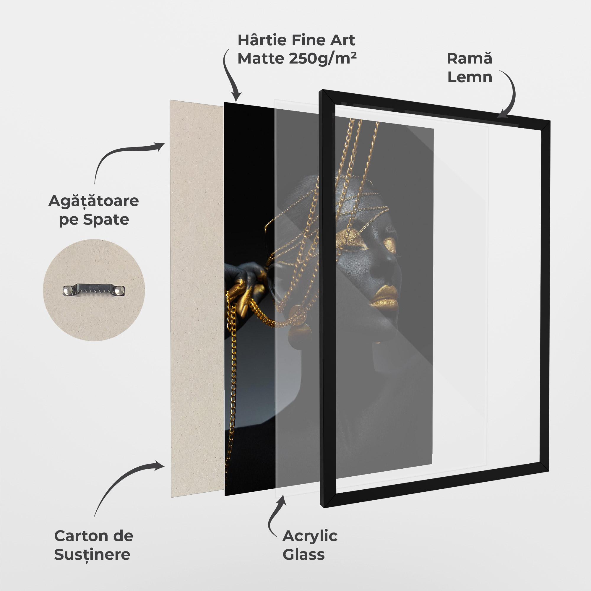 Poster Înrămat Pretty Gold Chain mockup 1