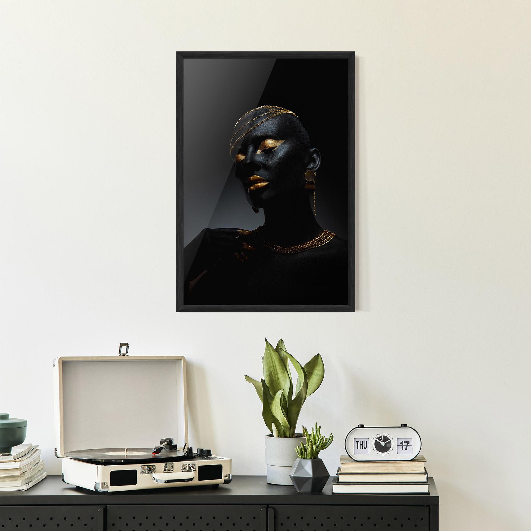 Poster Înrămat Beauty Gold mockup 2