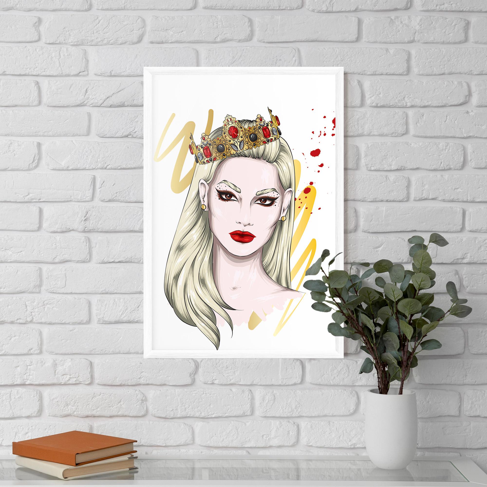 Poster Înrămat Gold Crown Woman mockup 5