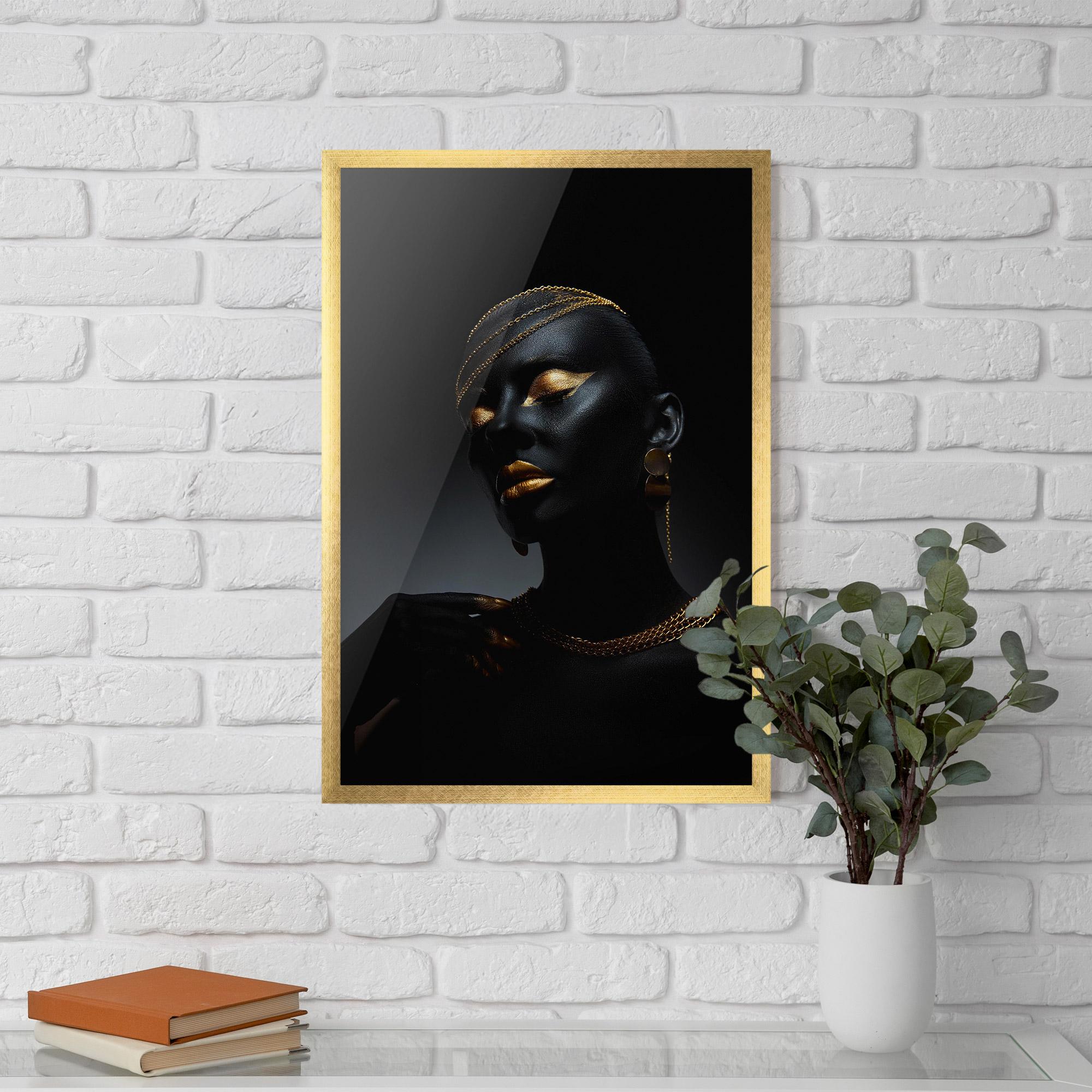 Poster Înrămat Beauty Gold mockup 5