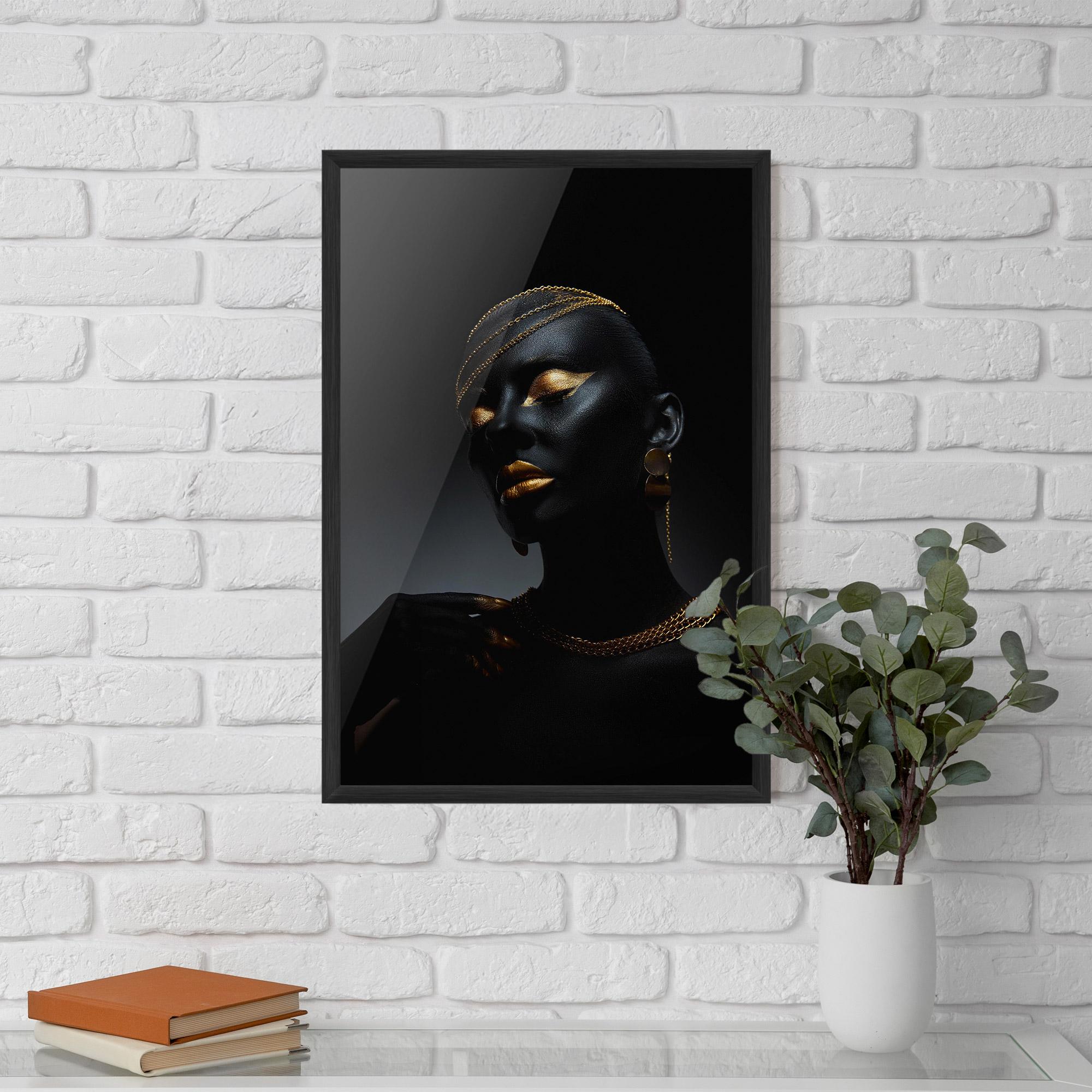 Poster Înrămat Beauty Gold mockup 5