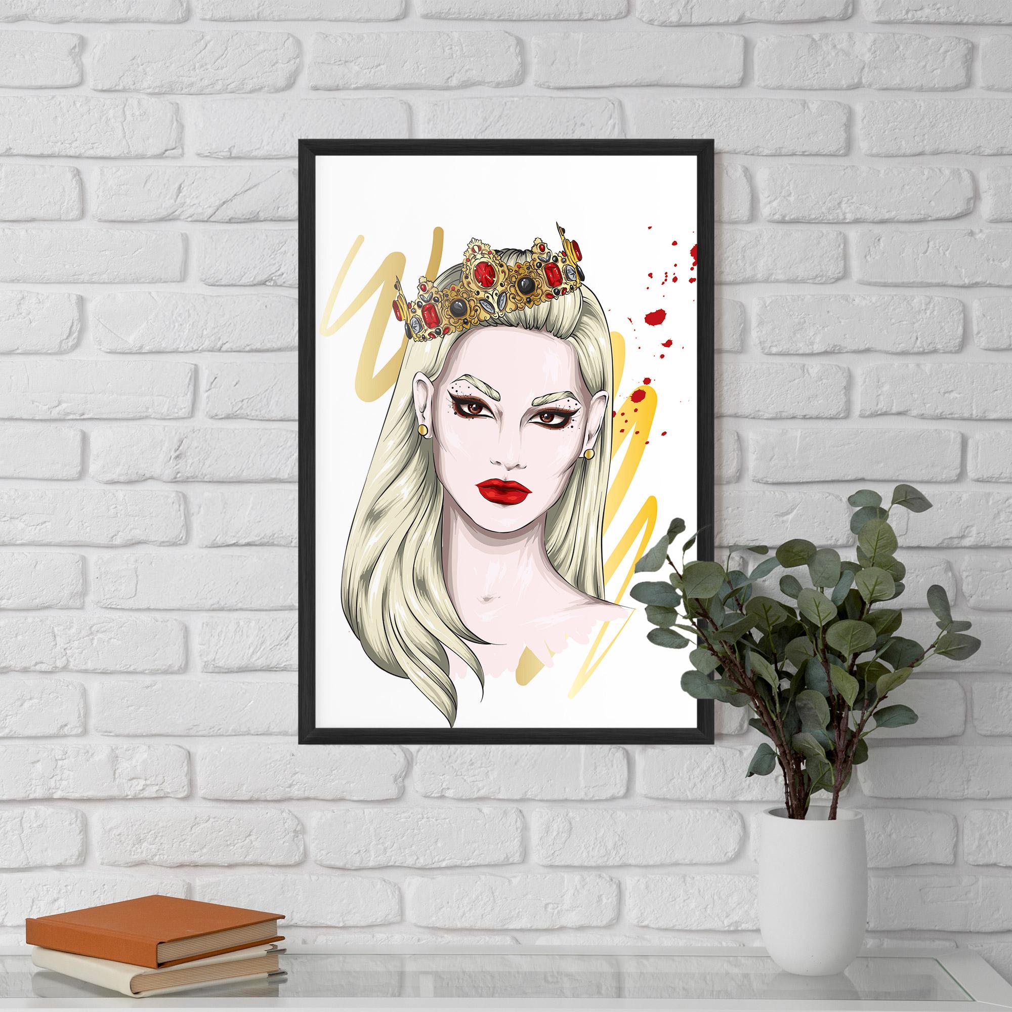 Poster Înrămat Gold Crown Woman mockup 5