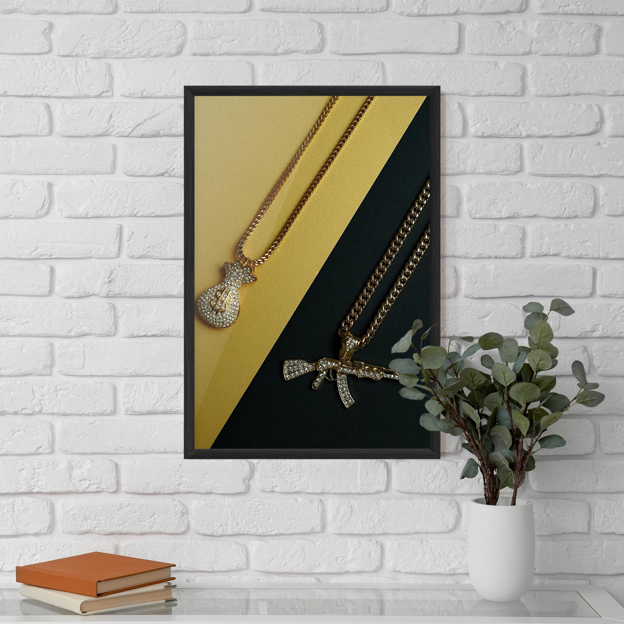 Poster Înrămat Gun Neckace mockup 5