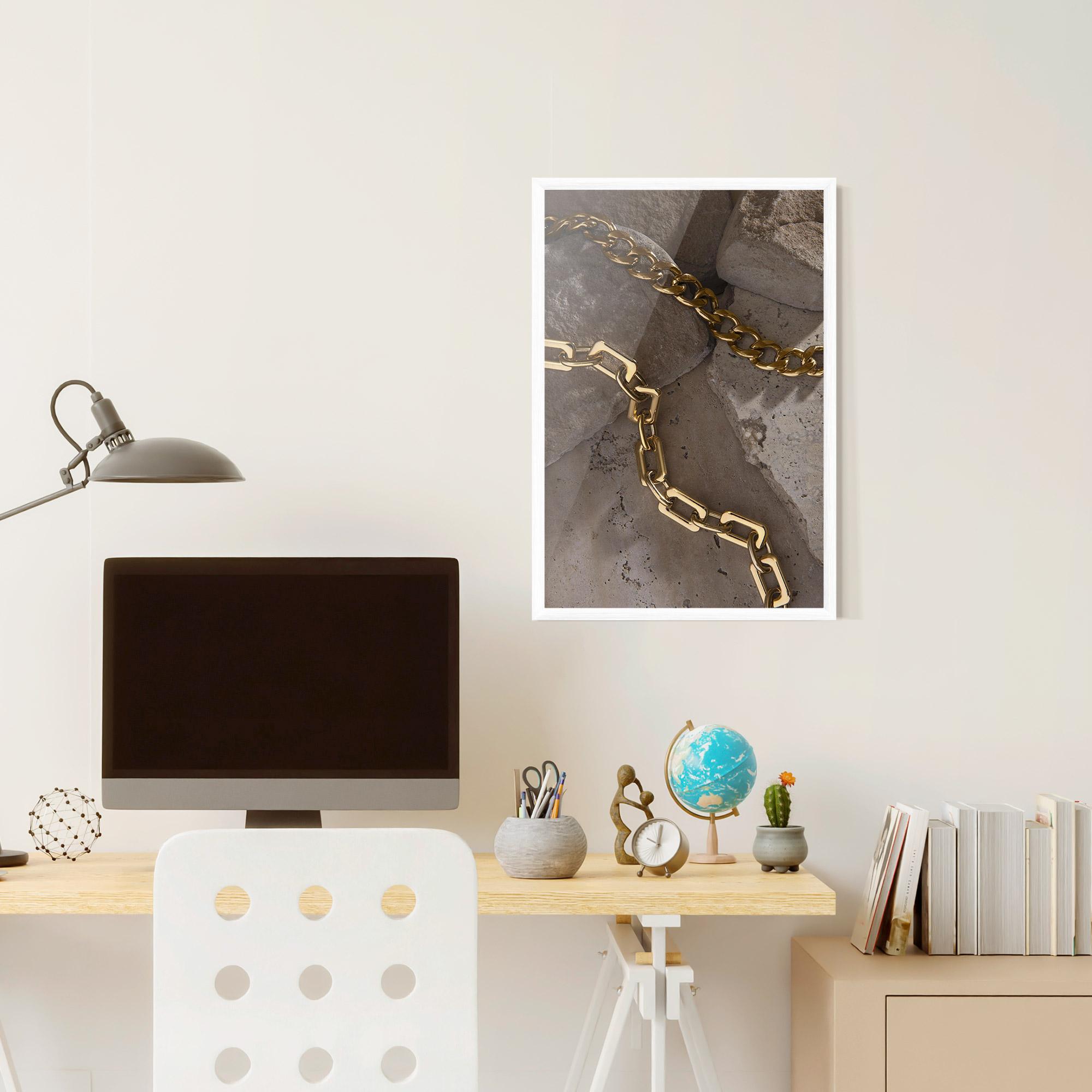 Poster Înrămat Abstract Gold Chain mockup 6