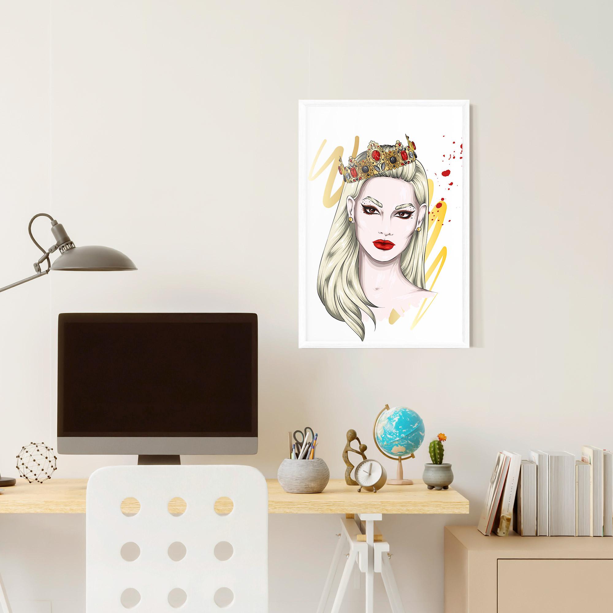 Poster Înrămat Gold Crown Woman mockup 6
