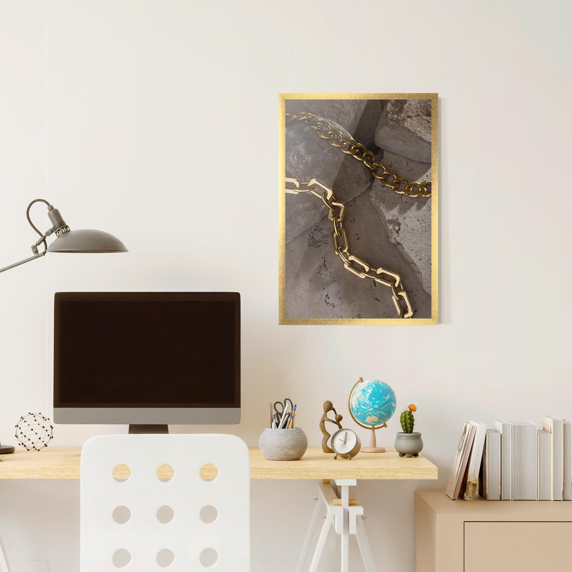 Poster Înrămat Abstract Gold Chain mockup 6