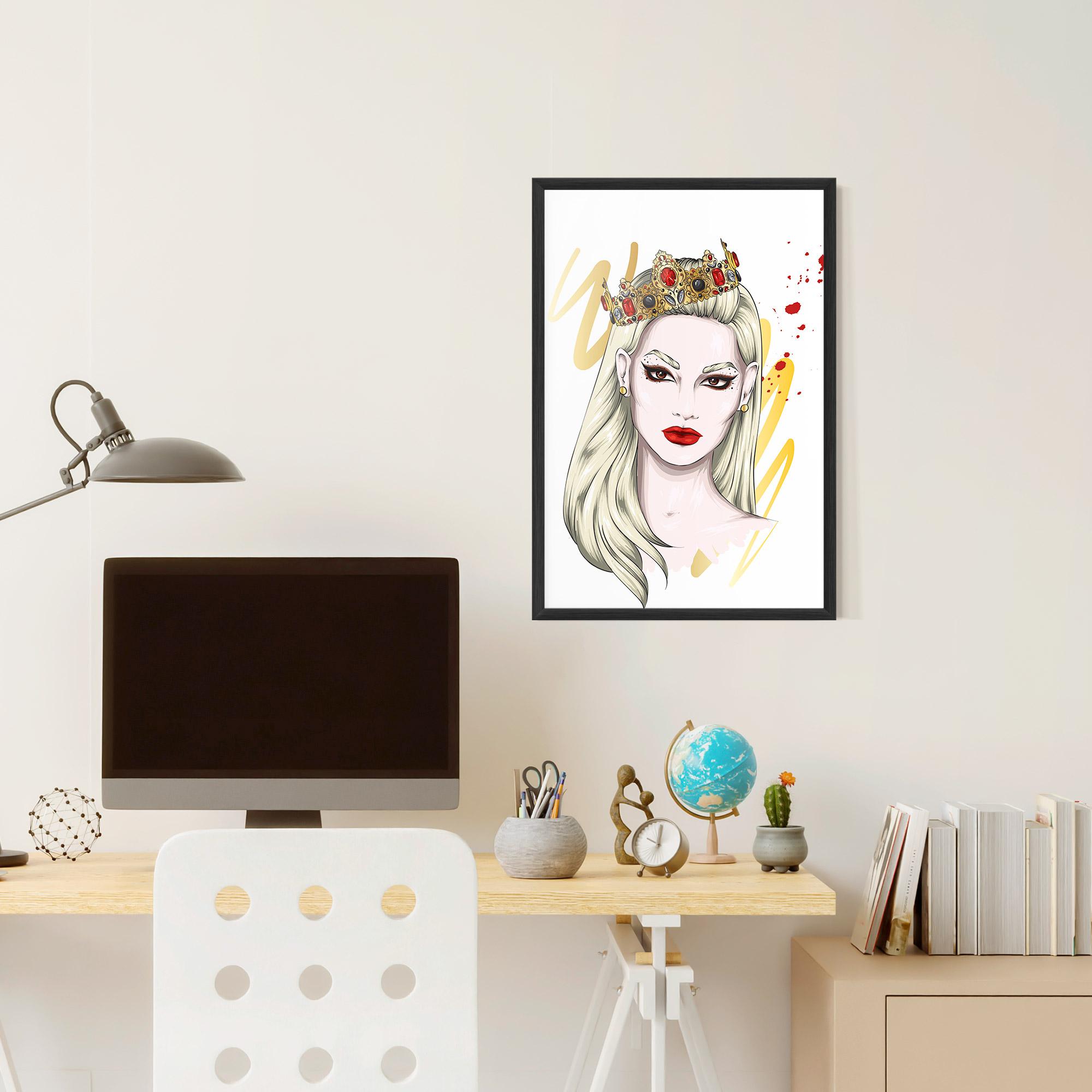 Poster Înrămat Gold Crown Woman mockup 6