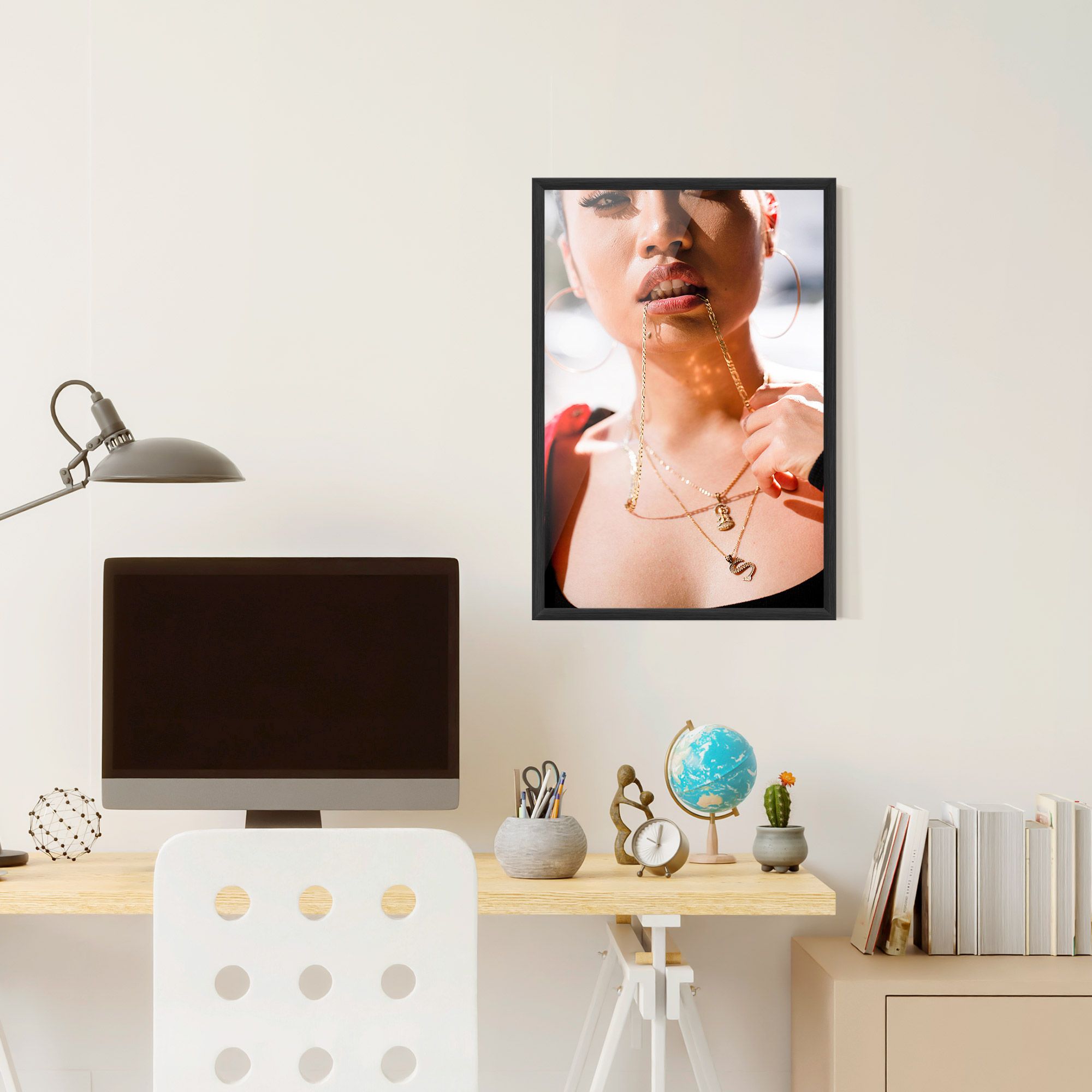 S Gold Necklace mockup 6