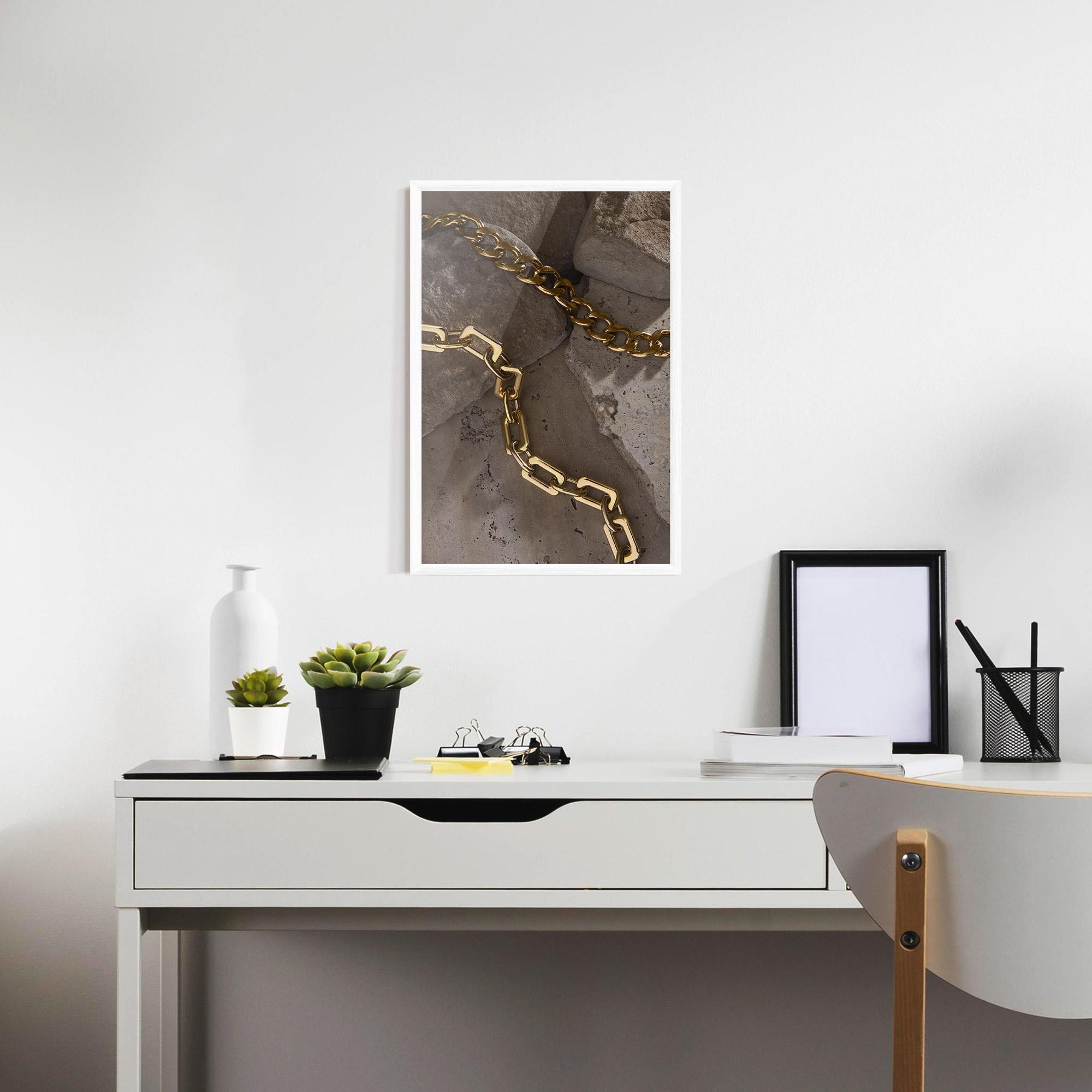 Poster Înrămat Abstract Gold Chain mockup 7
