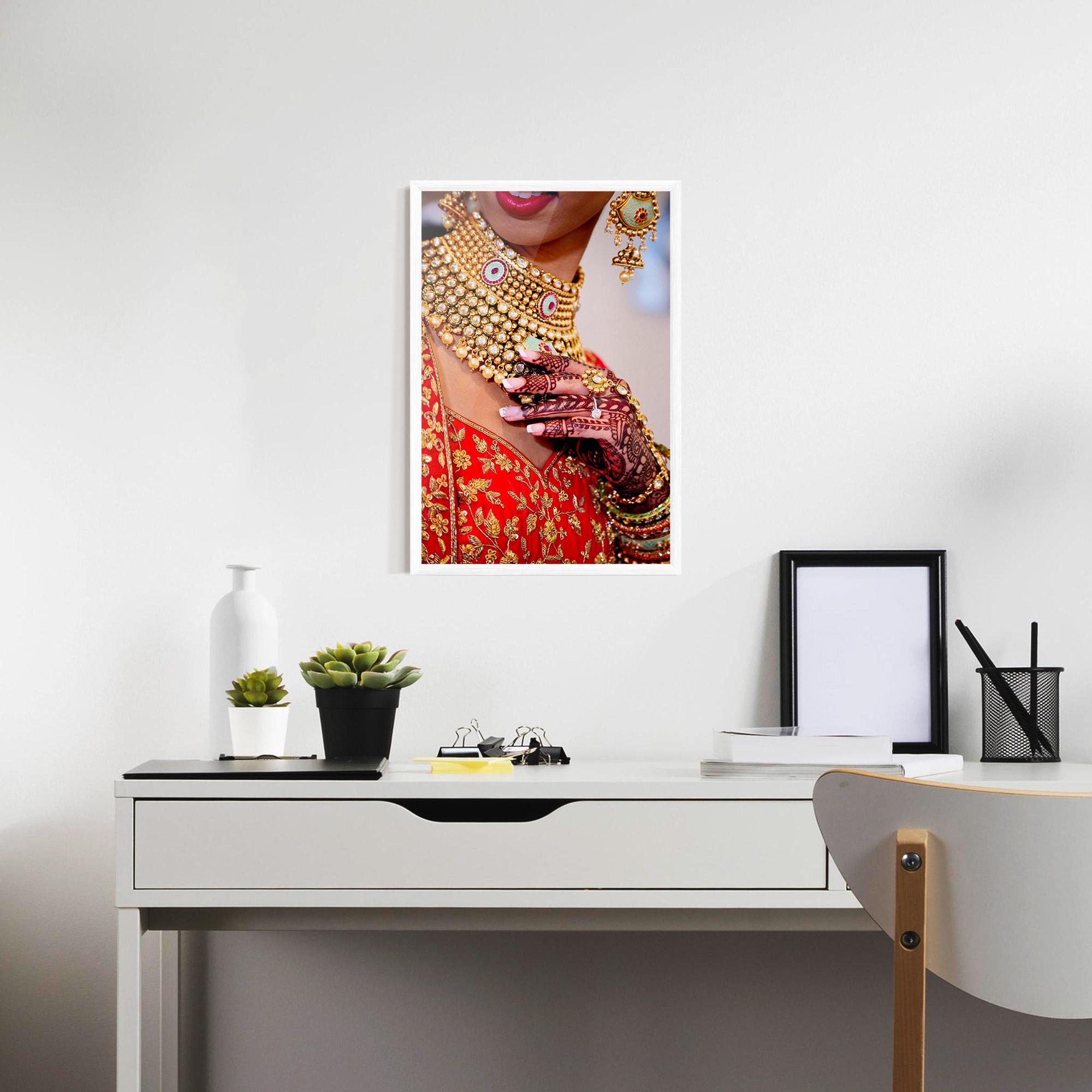 Poster Înrămat Gold Beautiful Jewelry mockup 7