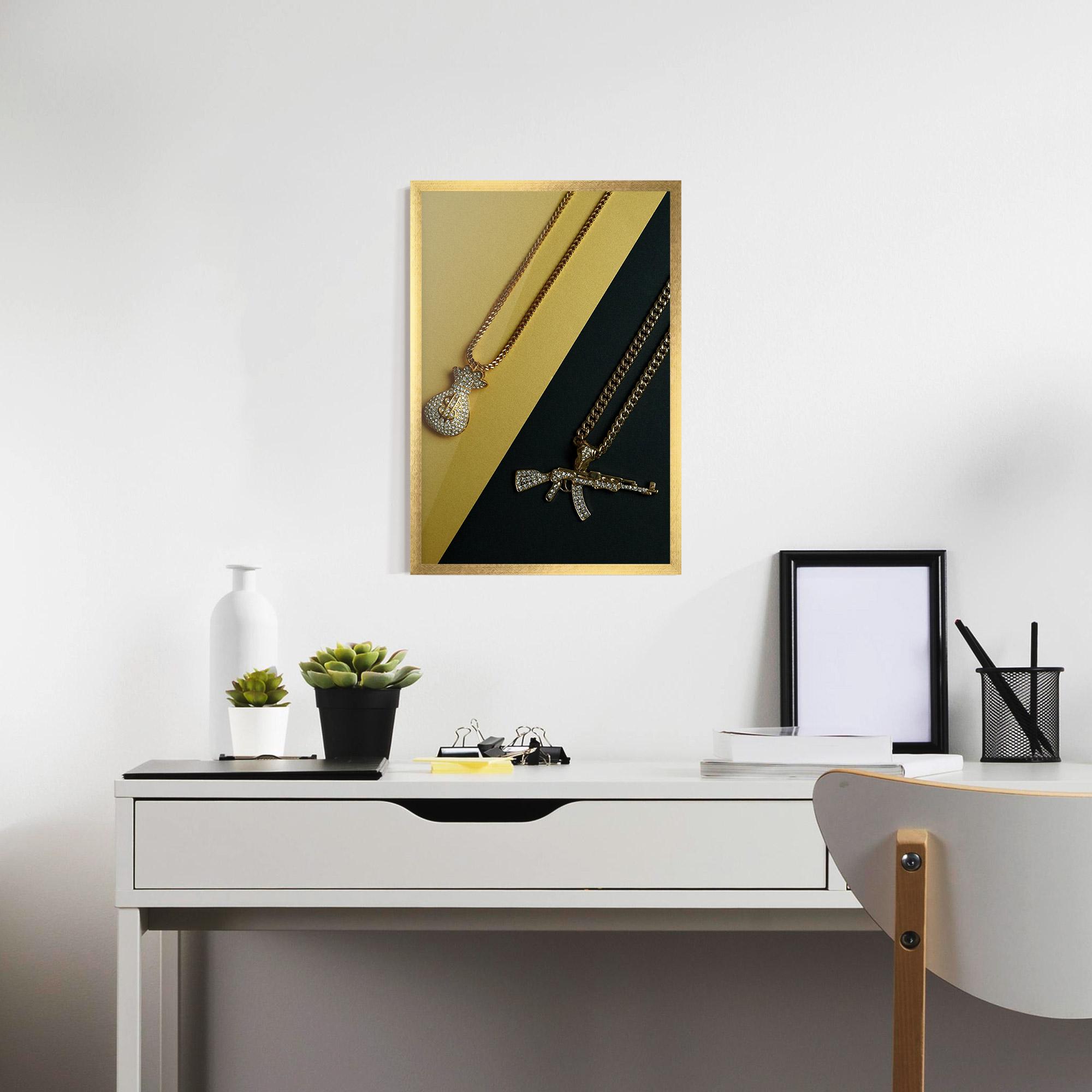 Poster Înrămat Gun Neckace mockup 7