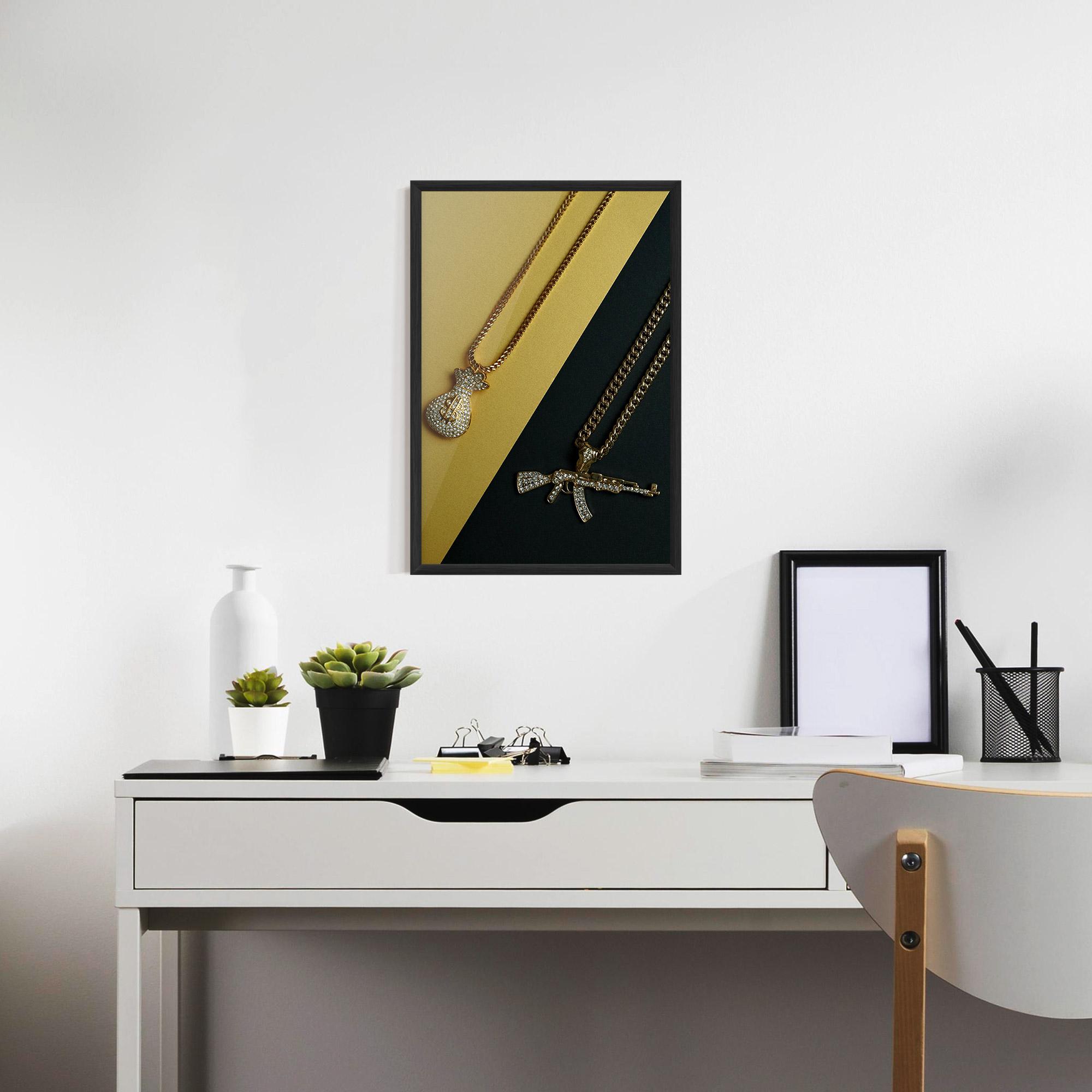 Poster Înrămat Gun Neckace mockup 7