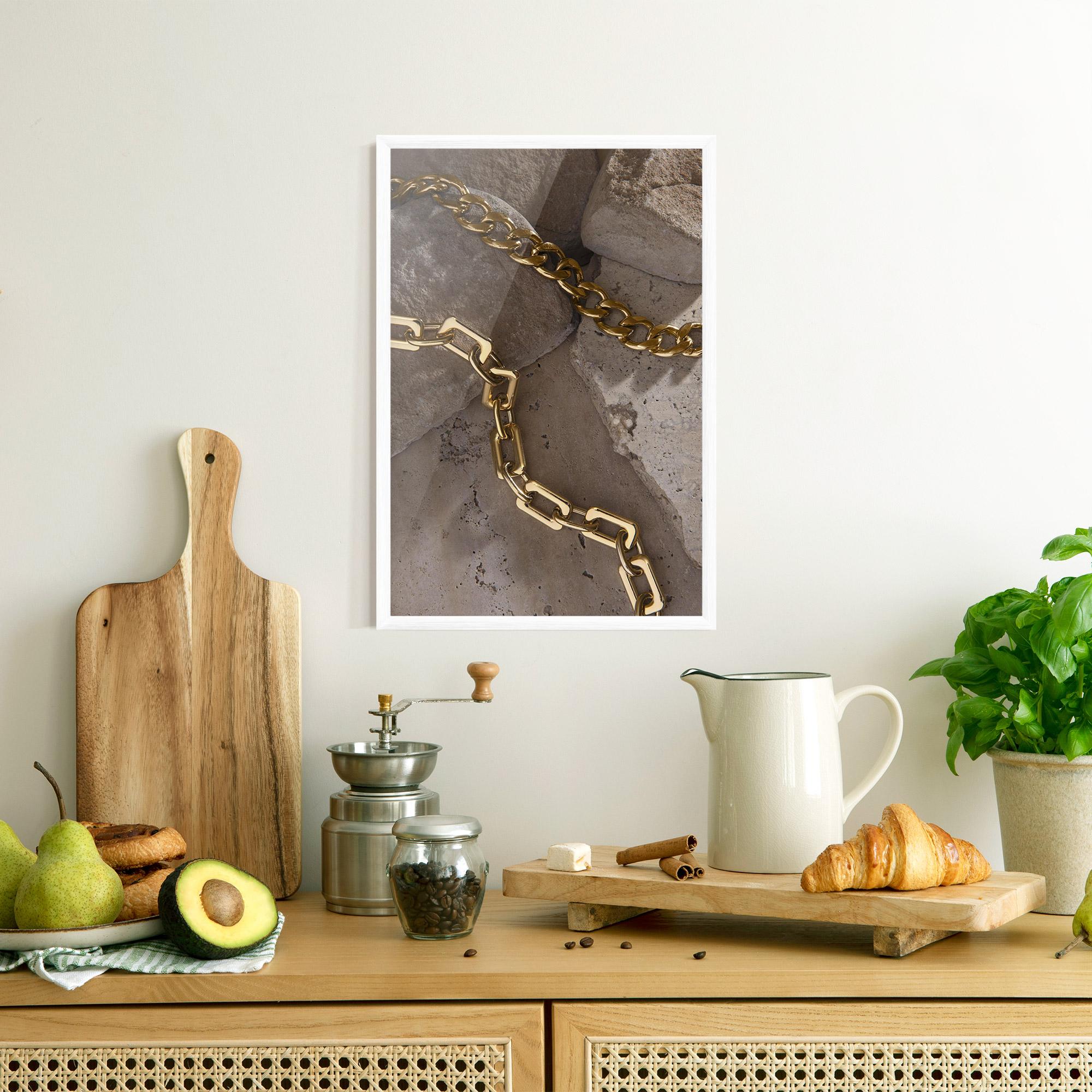 Poster Înrămat Abstract Gold Chain mockup 8