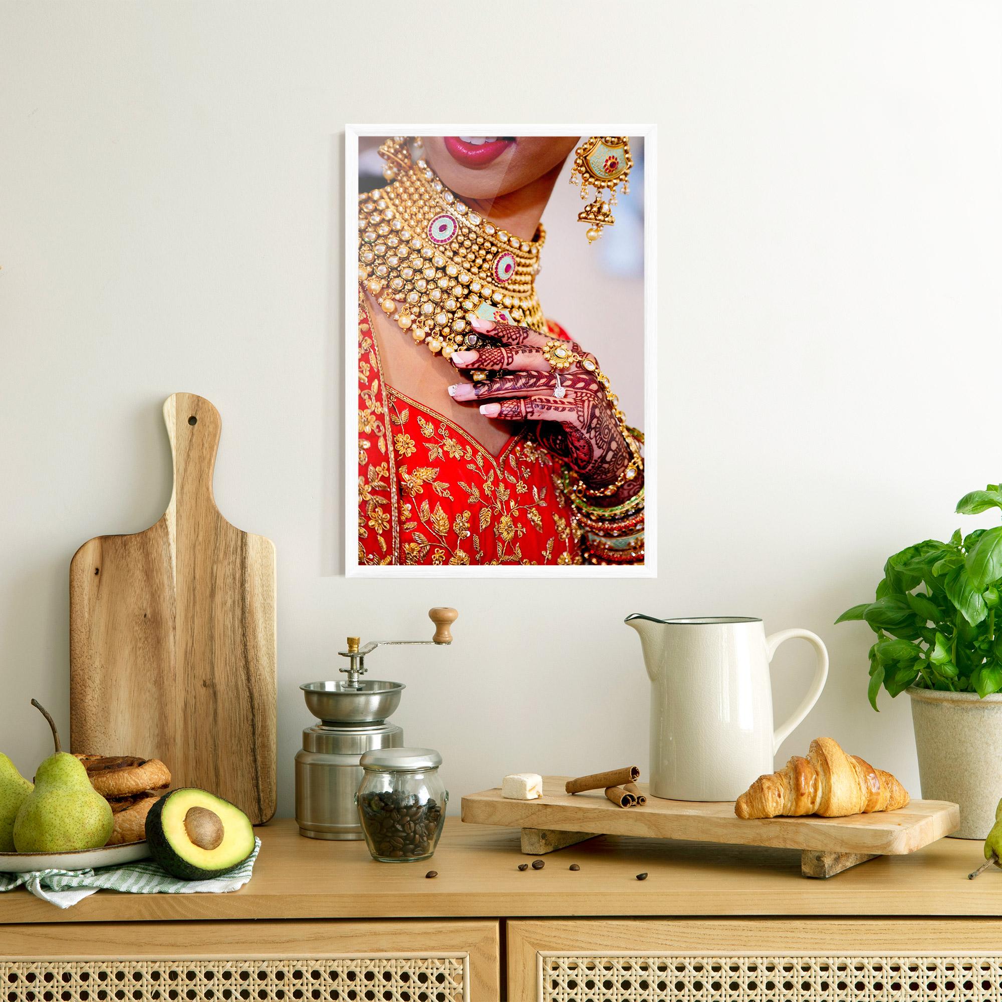 Poster Înrămat Gold Beautiful Jewelry mockup 8