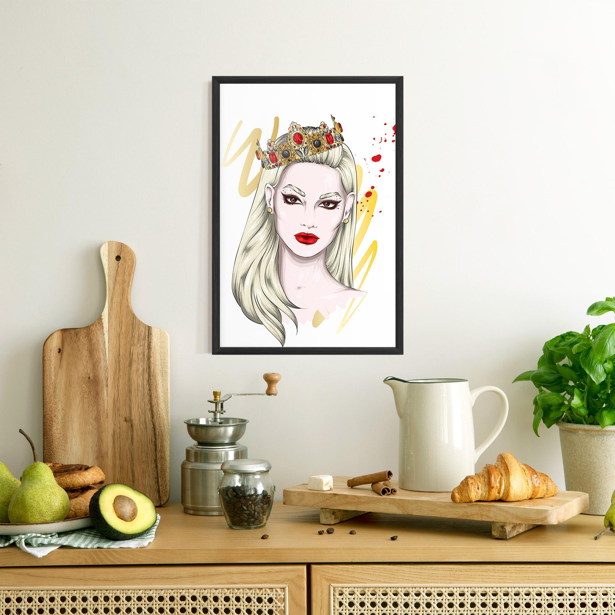 Poster Înrămat Gold Crown Woman mockup 8
