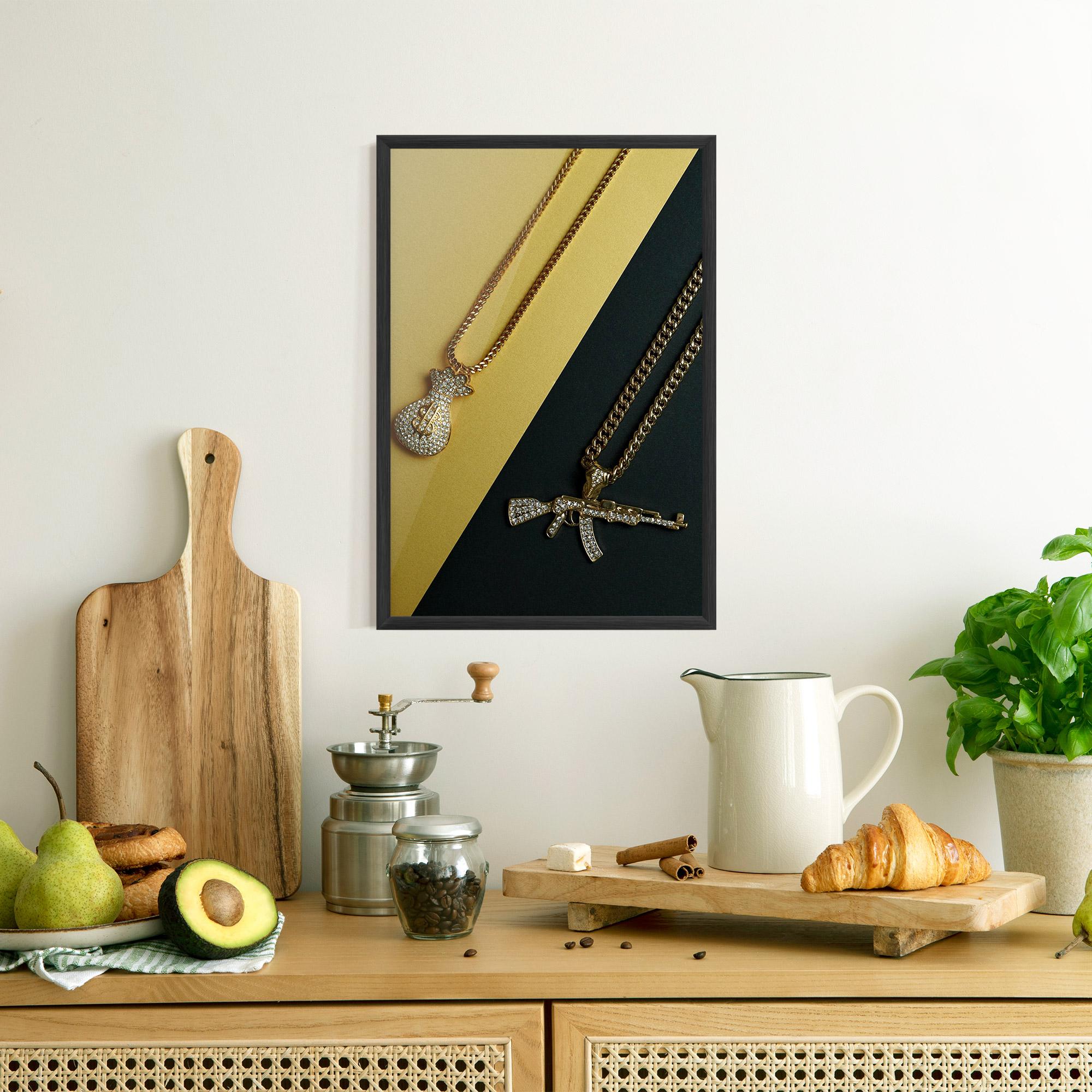 Poster Înrămat Gun Neckace mockup 8