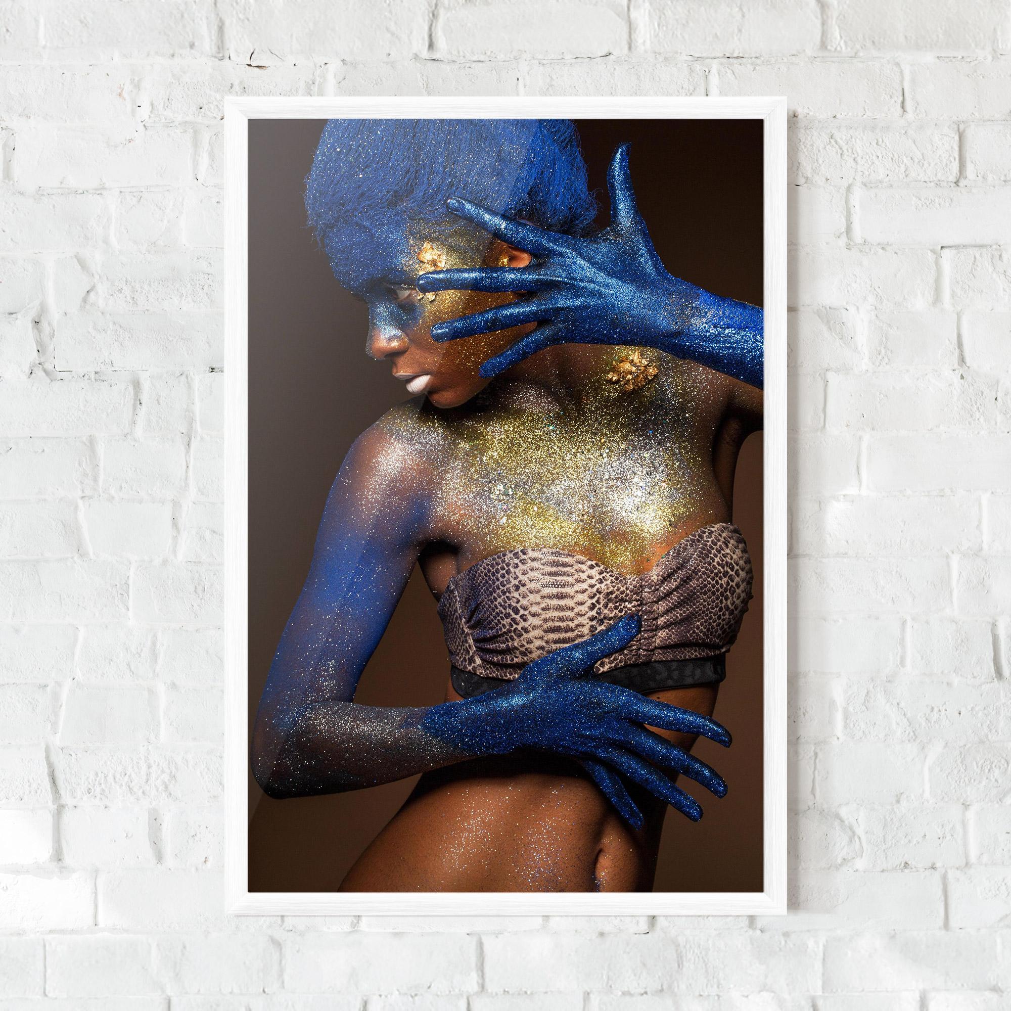 Poster Înrămat Blue Hair Make Up mockup 0