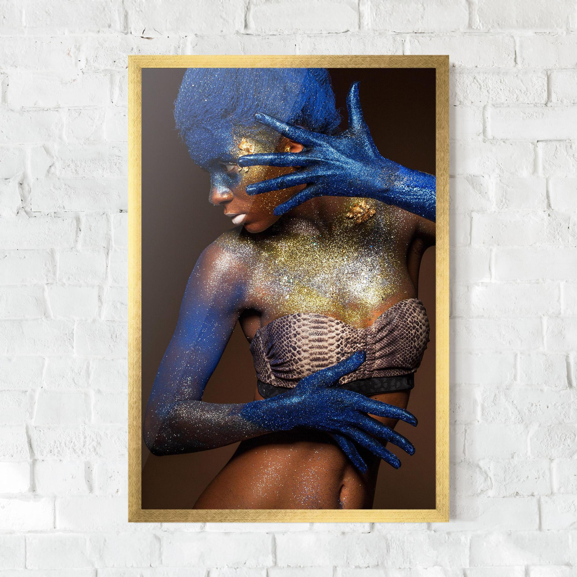 Poster Înrămat Blue Hair Make Up mockup 0