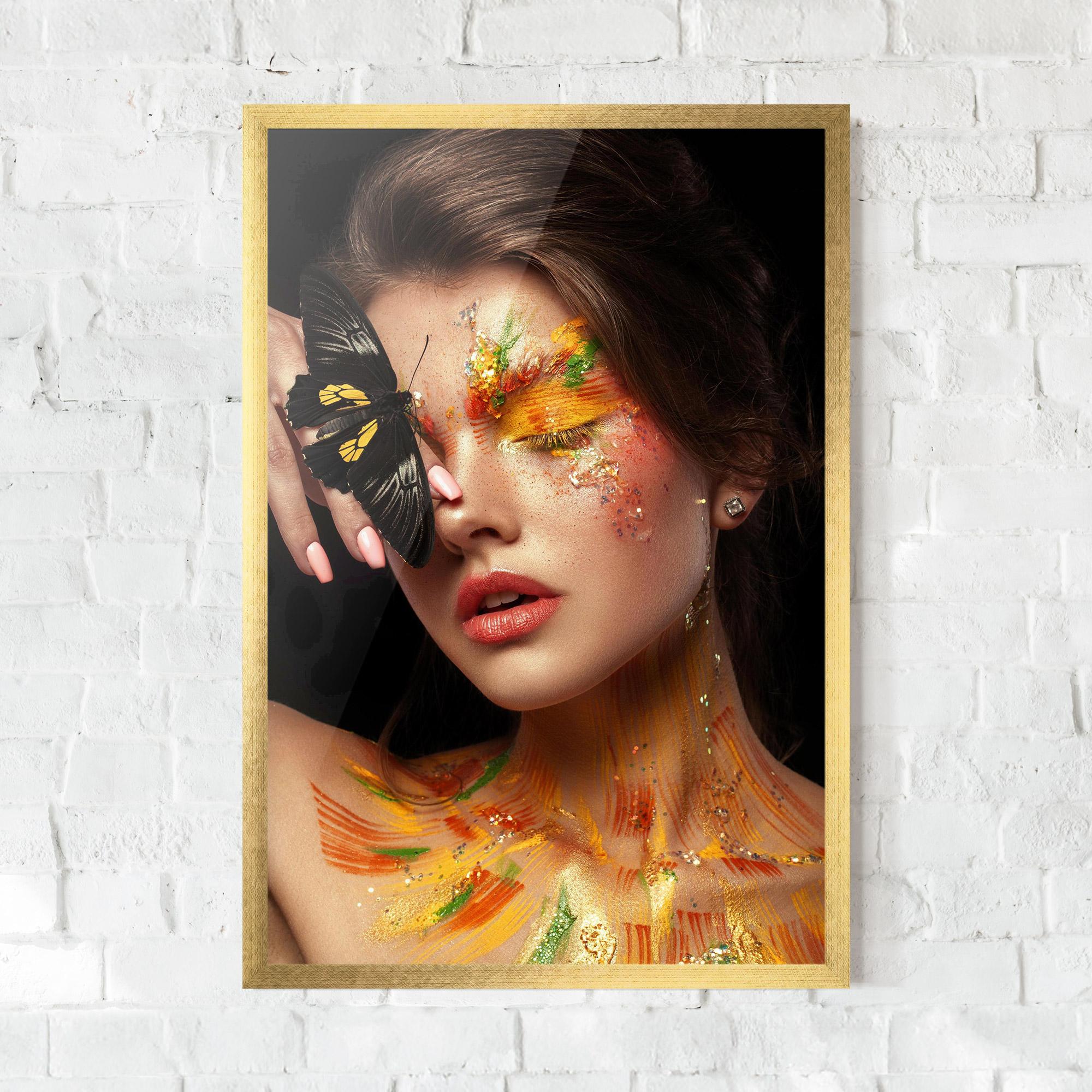 Poster Înrămat Butterflu Makeup mockup 0