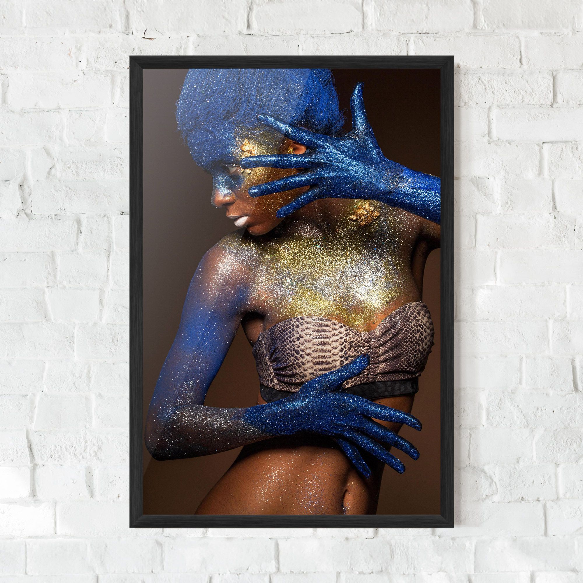 Blue Hair Make Up mockup 0