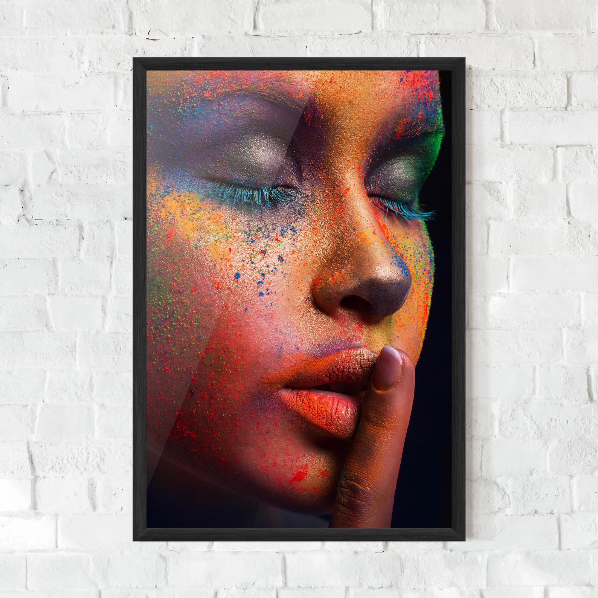 Poster Înrămat Makeup Splash Color mockup 0