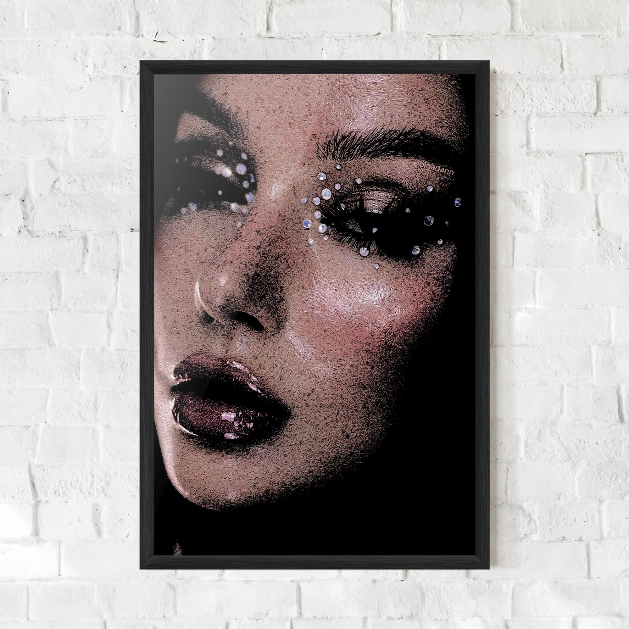 Poster Înrămat Pretty Crystal Makeup mockup 0