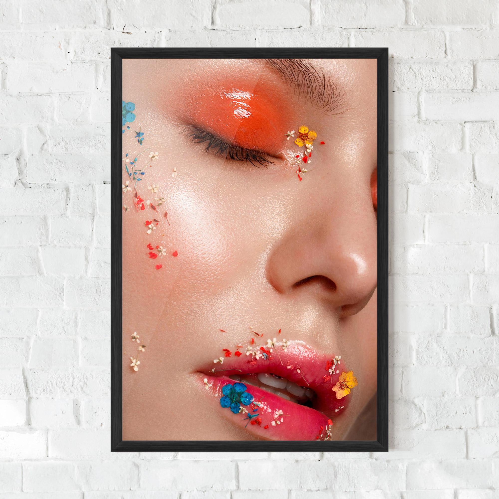 Poster Înrămat Pretty Orange Make Up mockup 0