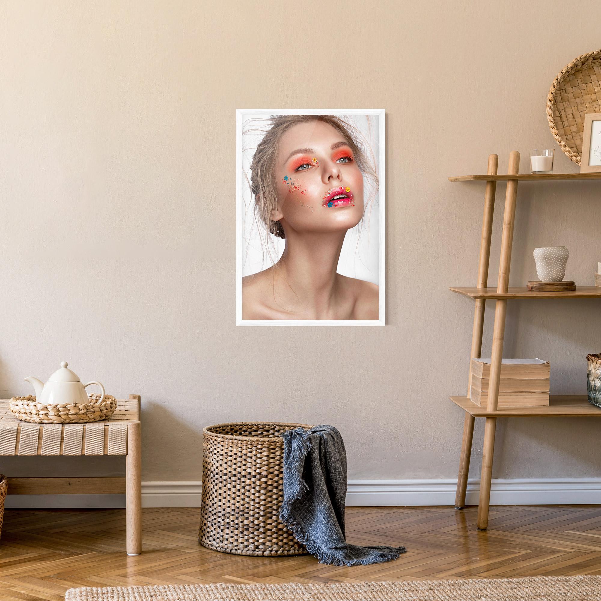 Poster Înrămat Lips Flower mockup 9