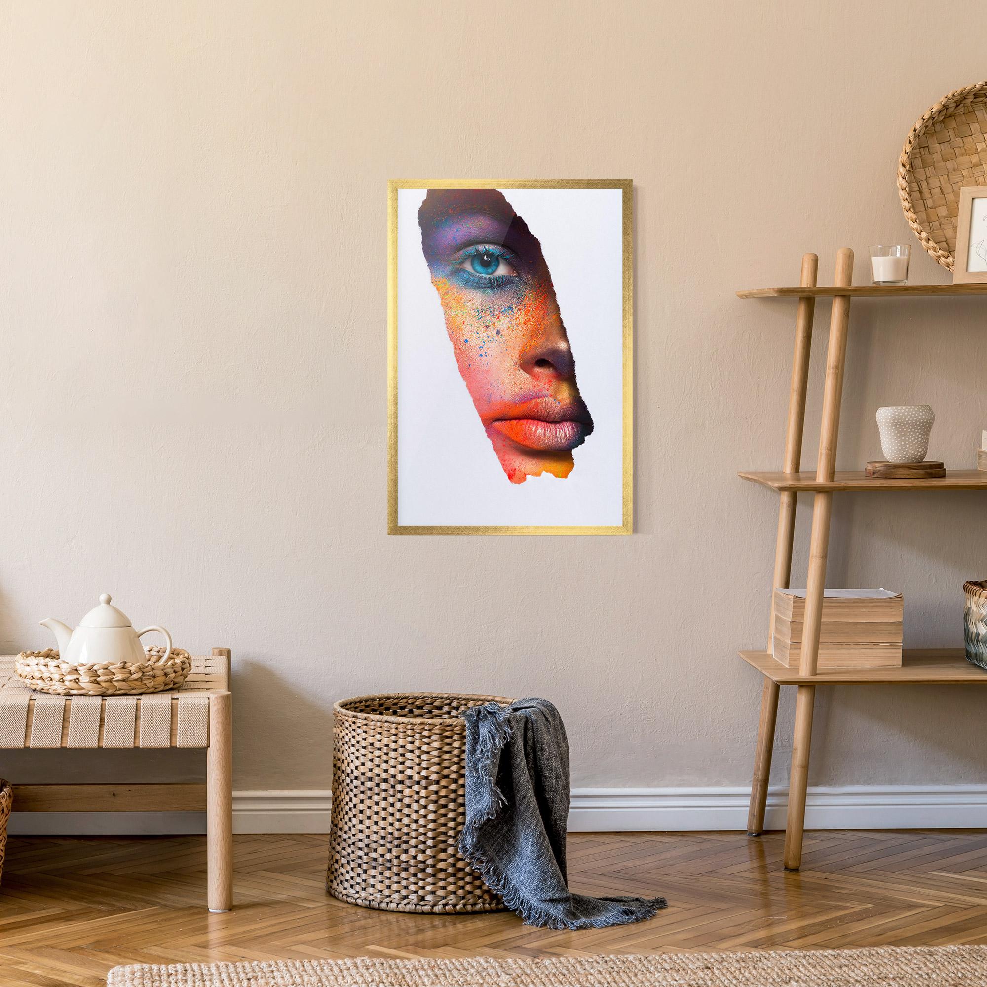 Poster Înrămat Blue Eyelashes Makeup mockup 9