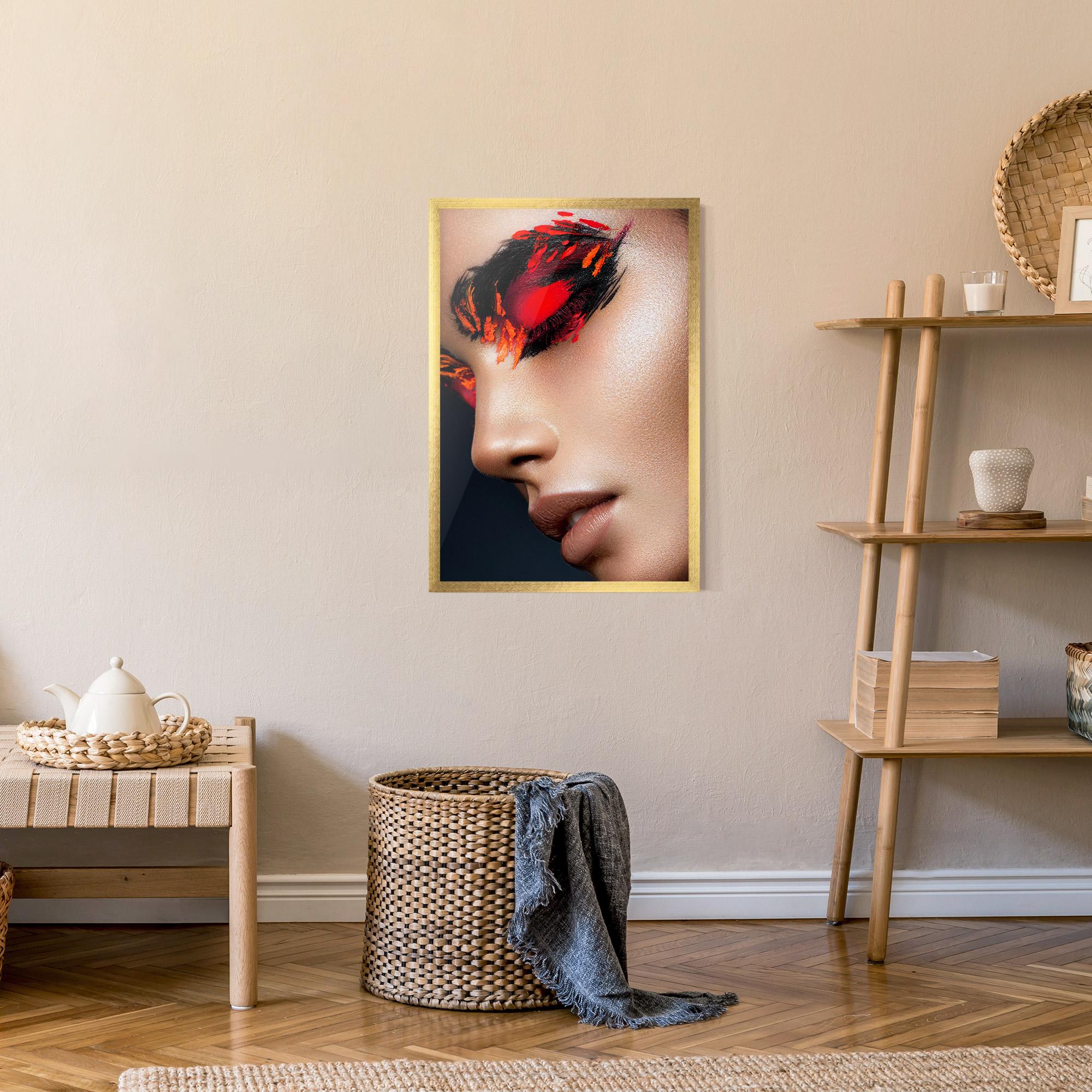 Poster Înrămat Fire Make Up mockup 9