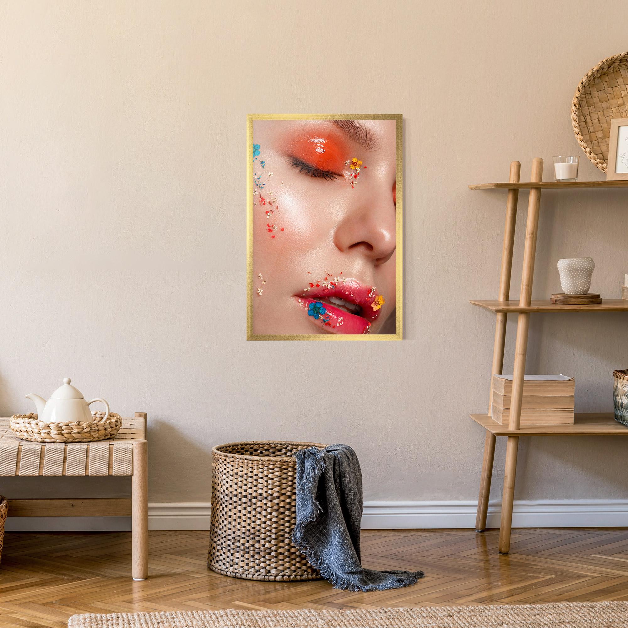 Poster Înrămat Pretty Orange Make Up mockup 9