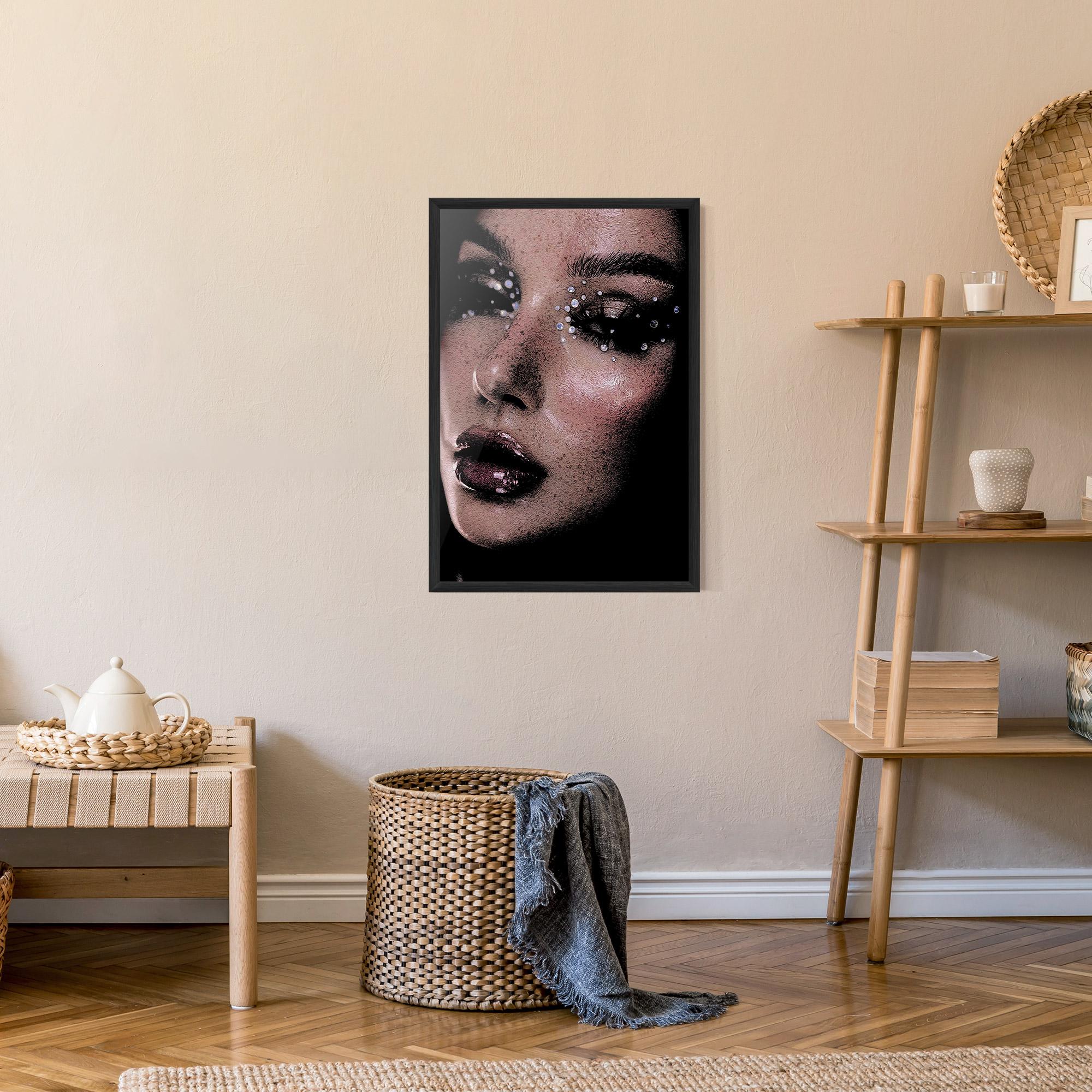Poster Înrămat Pretty Crystal Makeup mockup 9