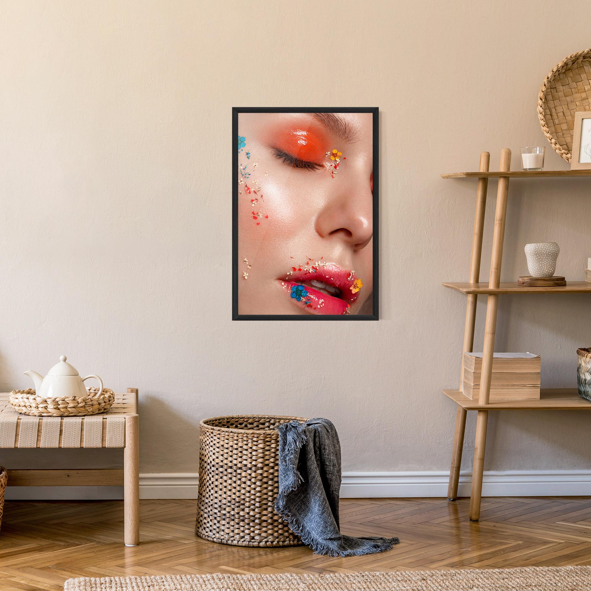 Poster Înrămat Pretty Orange Make Up mockup 9