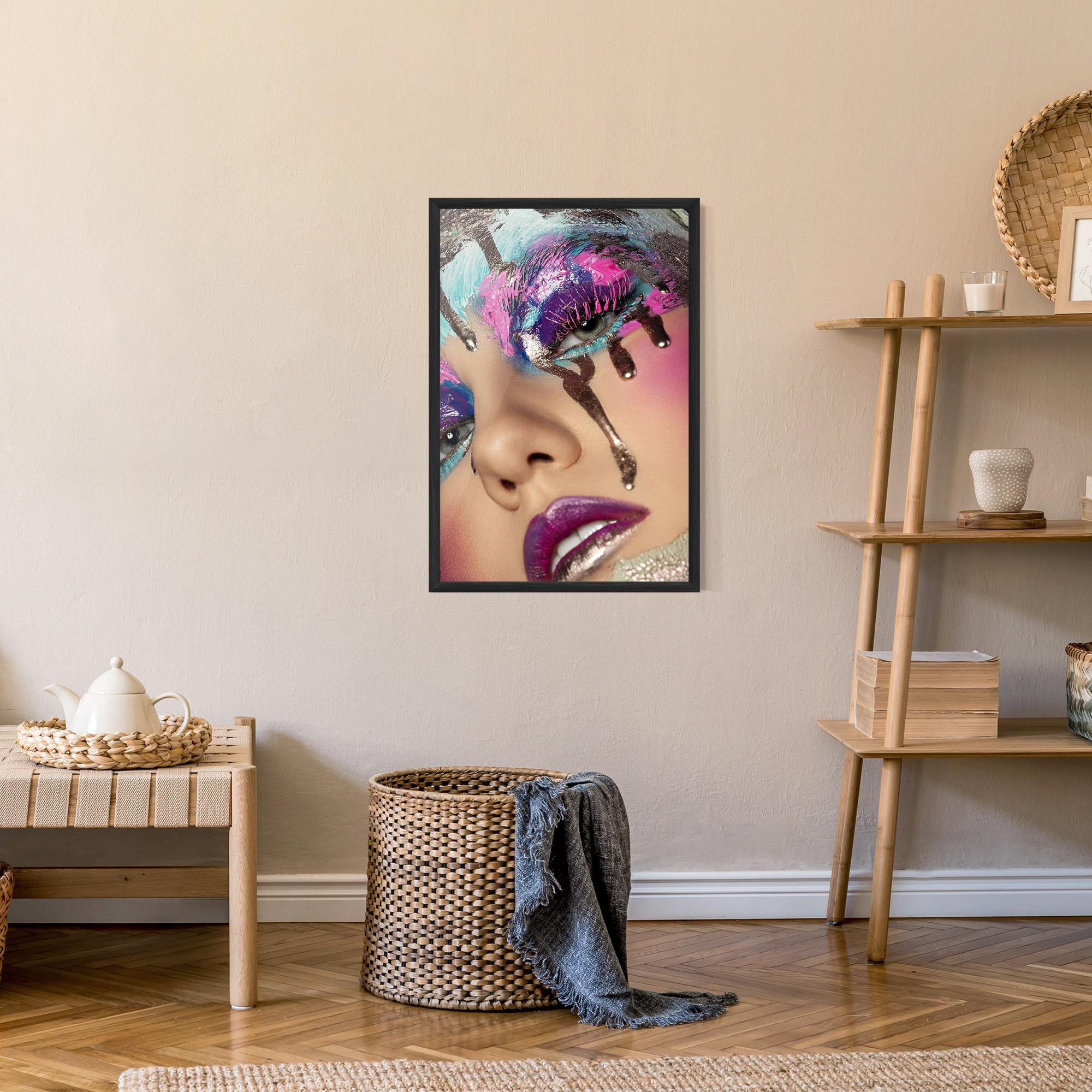 Poster Înrămat Pretty Pink Eyelashes mockup 9