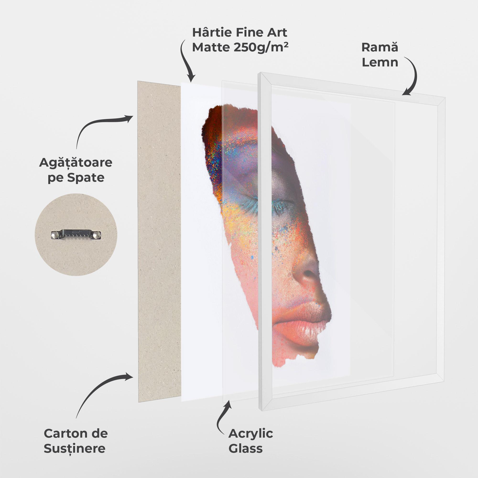 Poster Înrămat Blue Eyelashes mockup 1