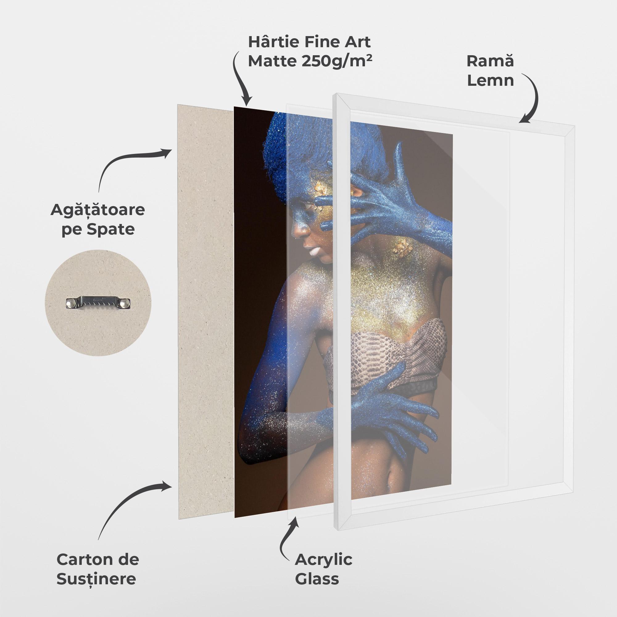 Poster Înrămat Blue Hair Make Up mockup 1