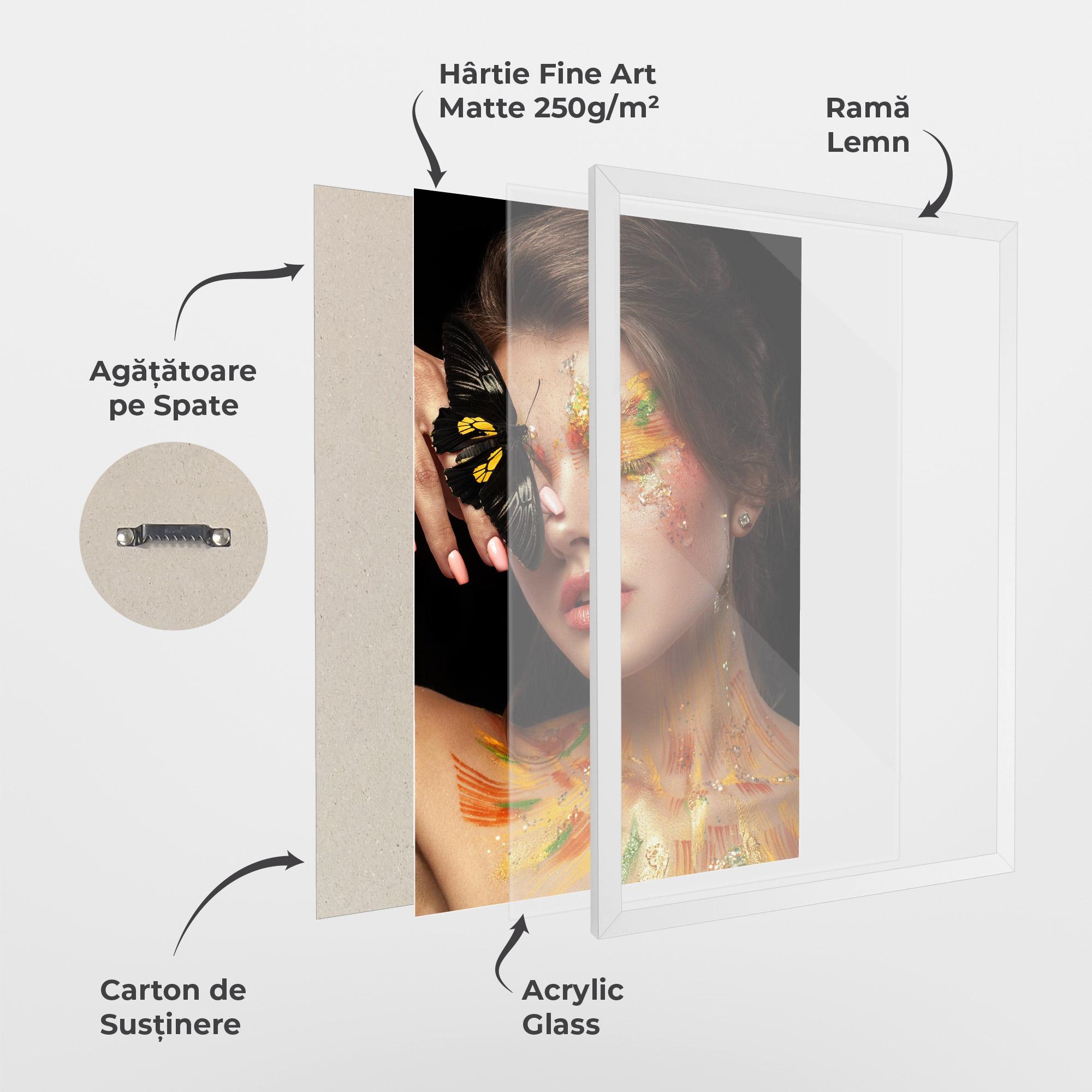 Poster Înrămat Butterflu Makeup mockup 1