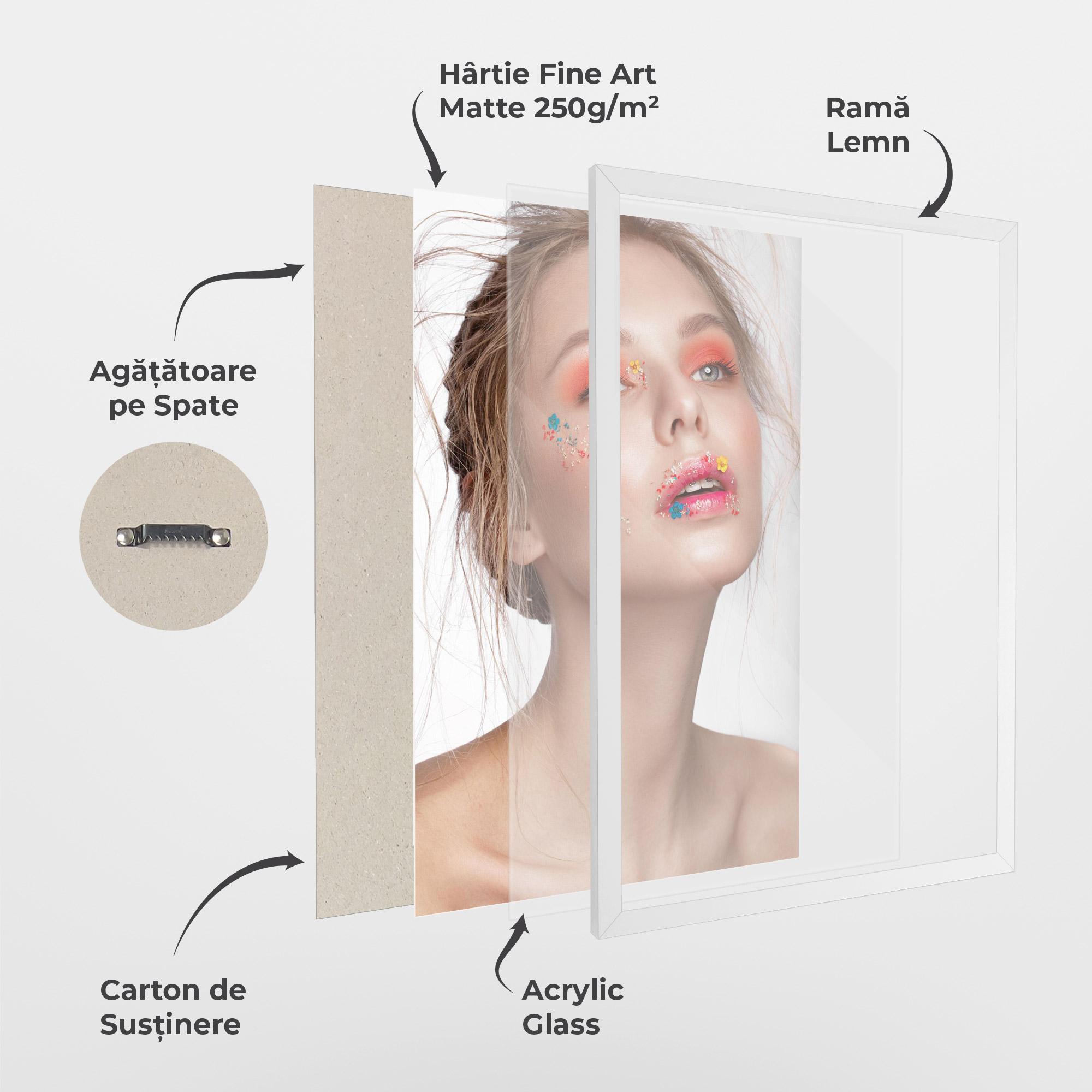 Poster Înrămat Lips Flower mockup 1