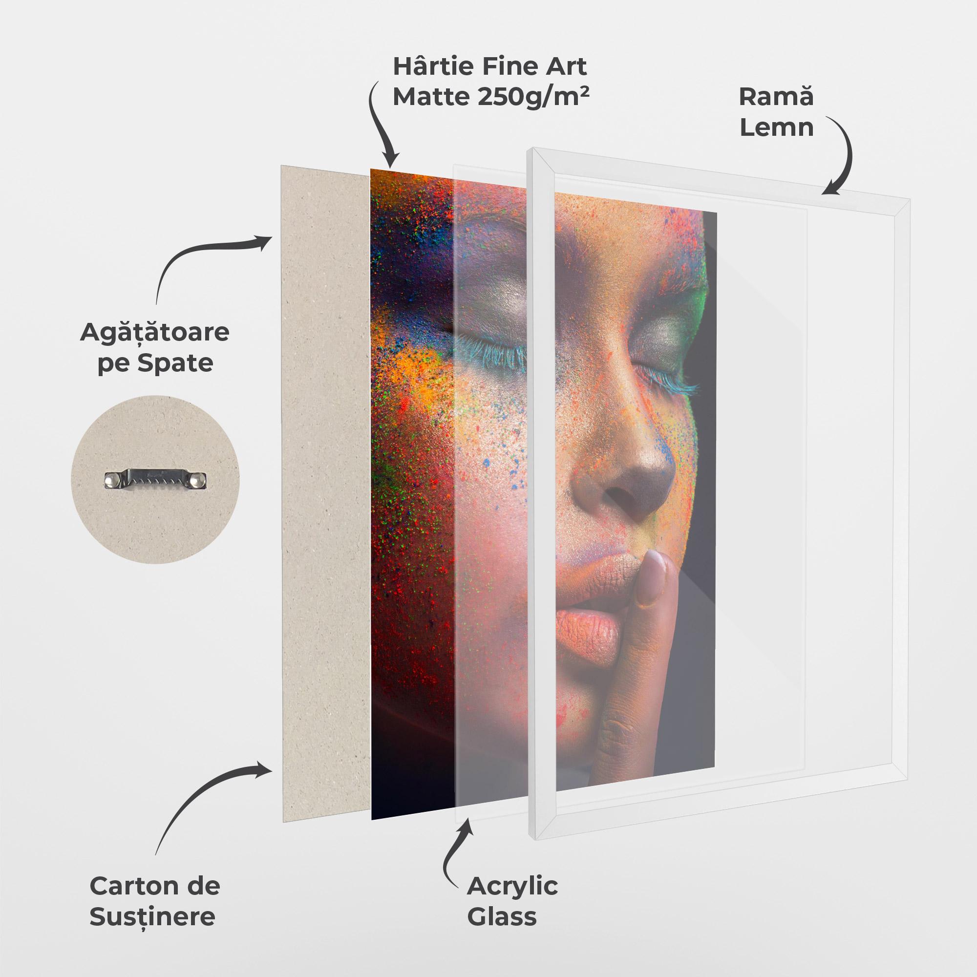 Poster Înrămat Makeup Splash Color mockup 1