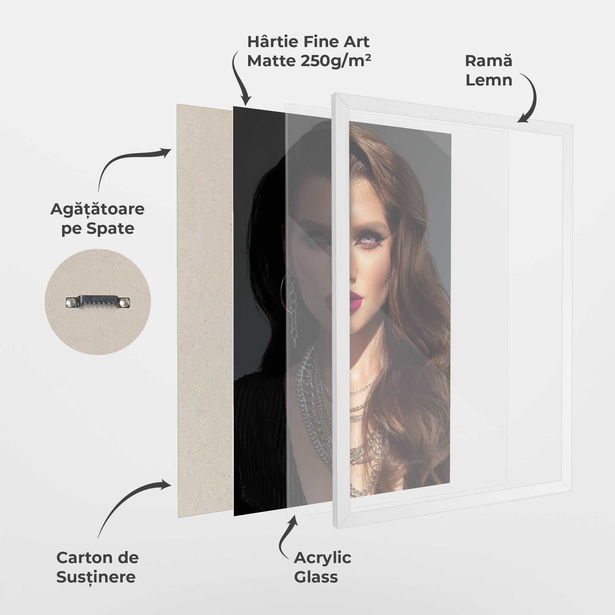 Poster Înrămat Model Makeup mockup 1