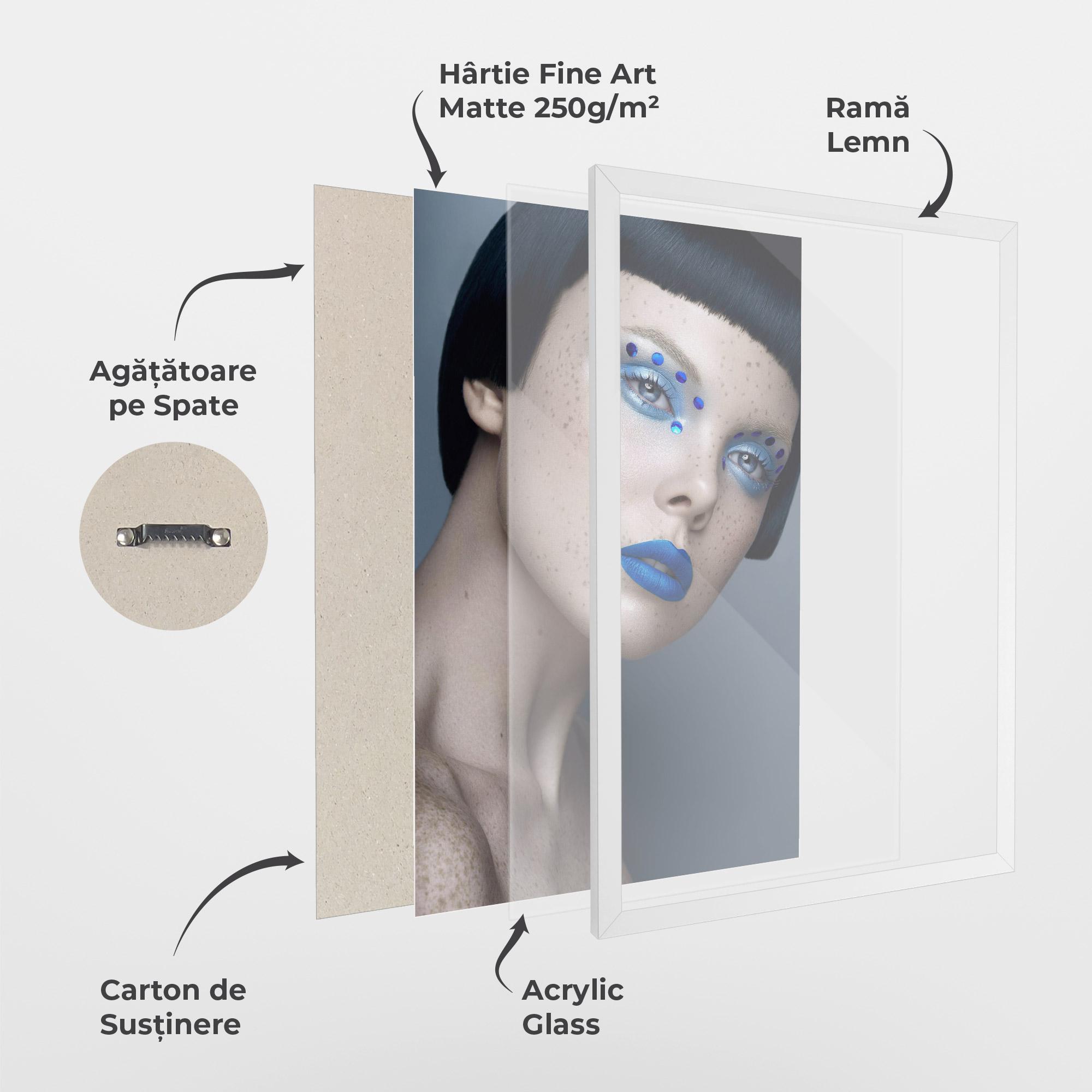 Poster Înrămat Pretty Blue Makeup mockup 1