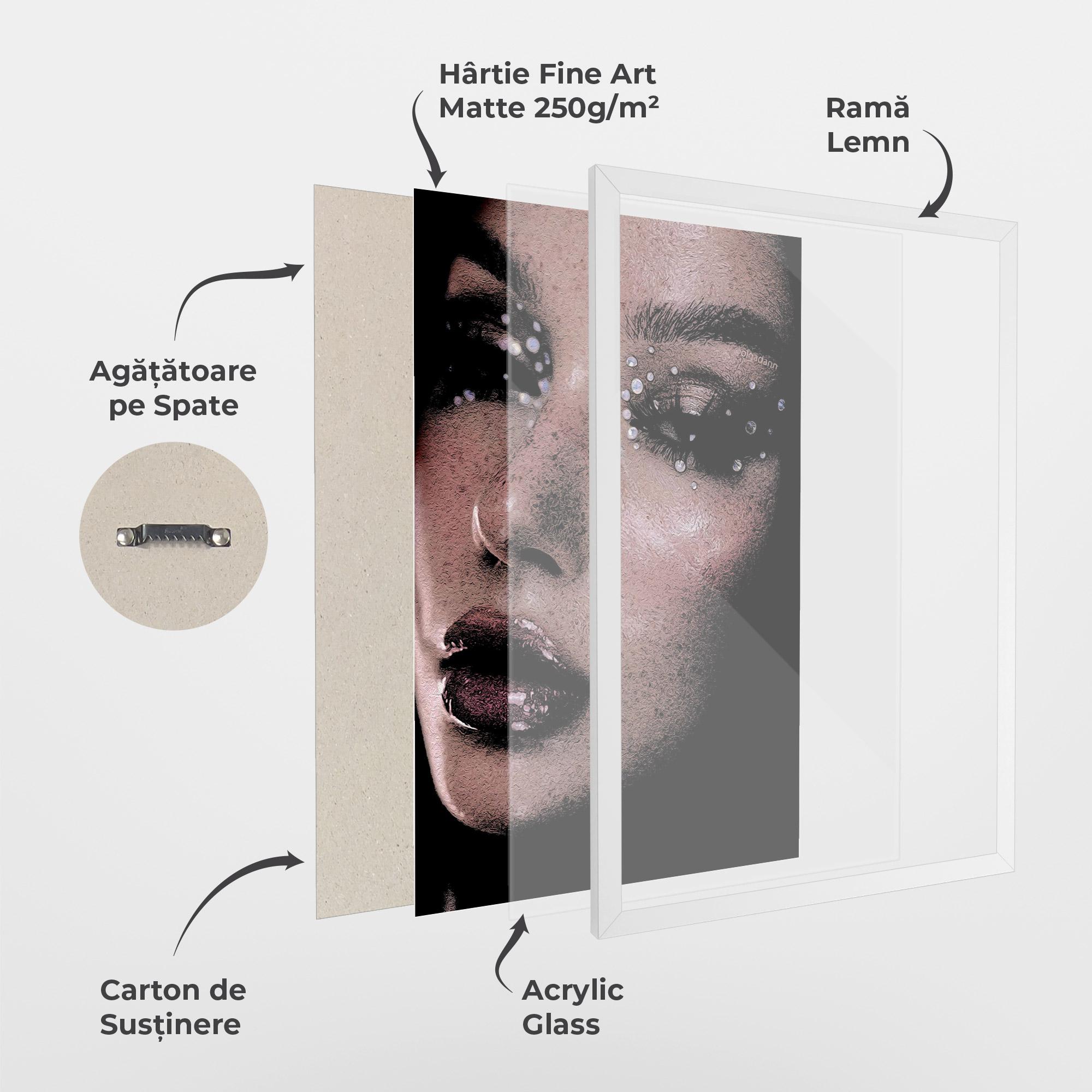 Poster Înrămat Pretty Crystal Makeup mockup 1