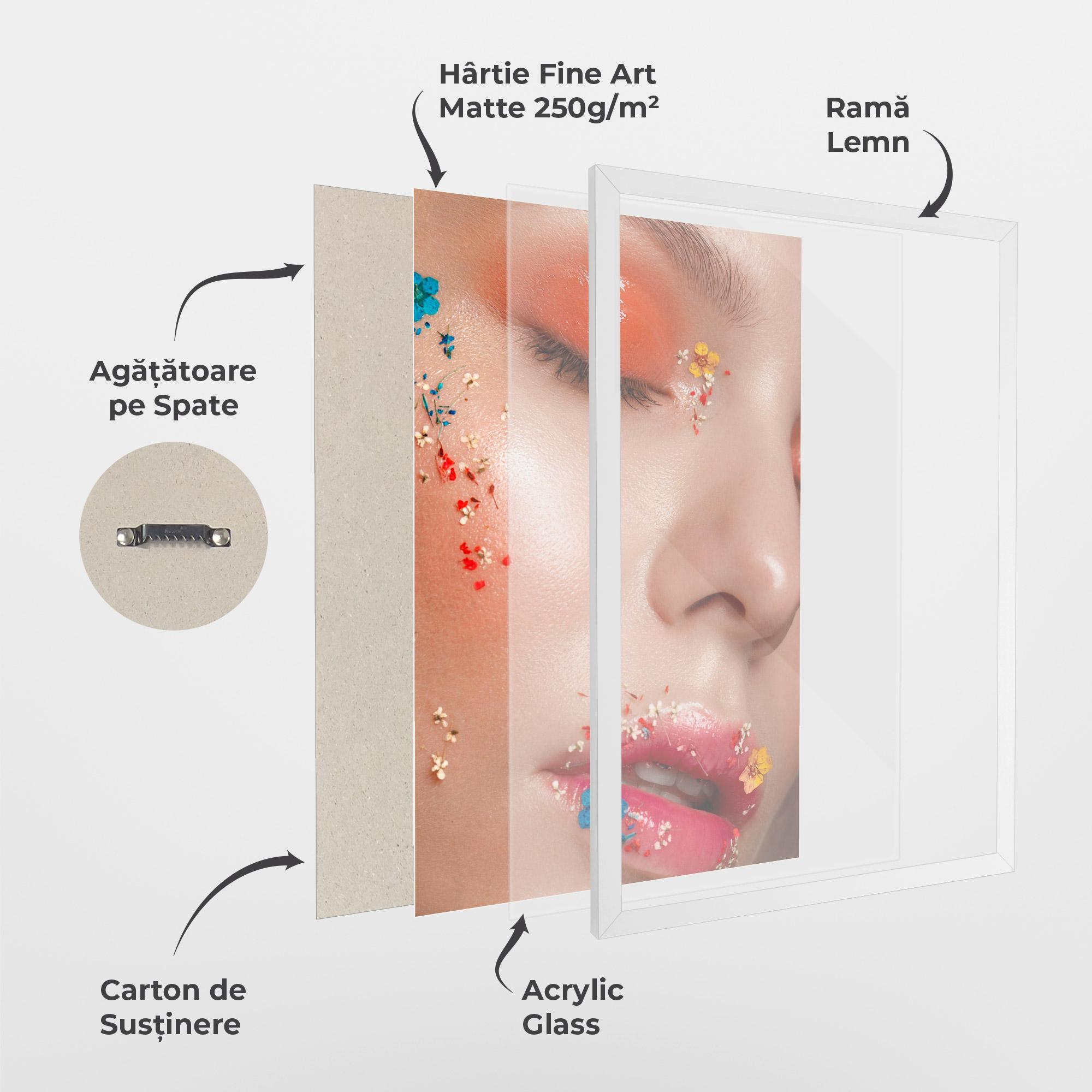 Poster Înrămat Pretty Orange Make Up mockup 1