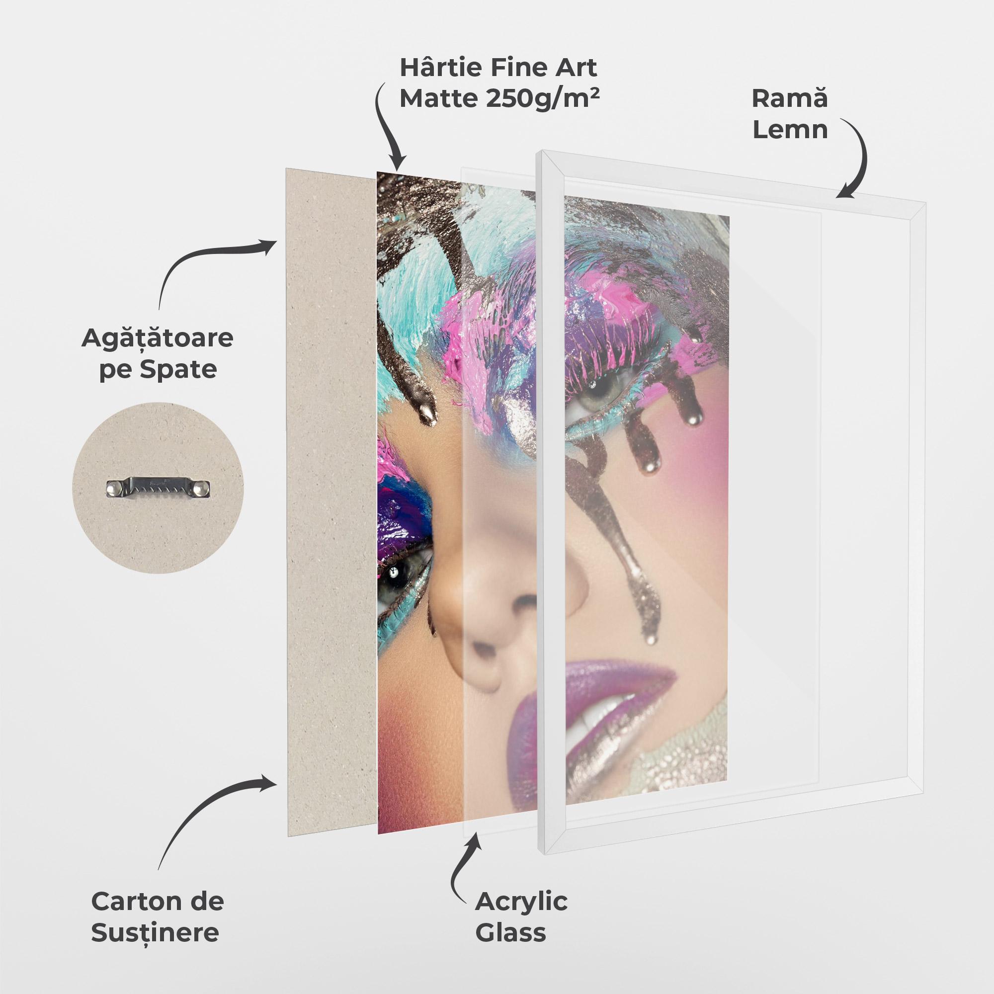 Poster Înrămat Pretty Pink Eyelashes mockup 1